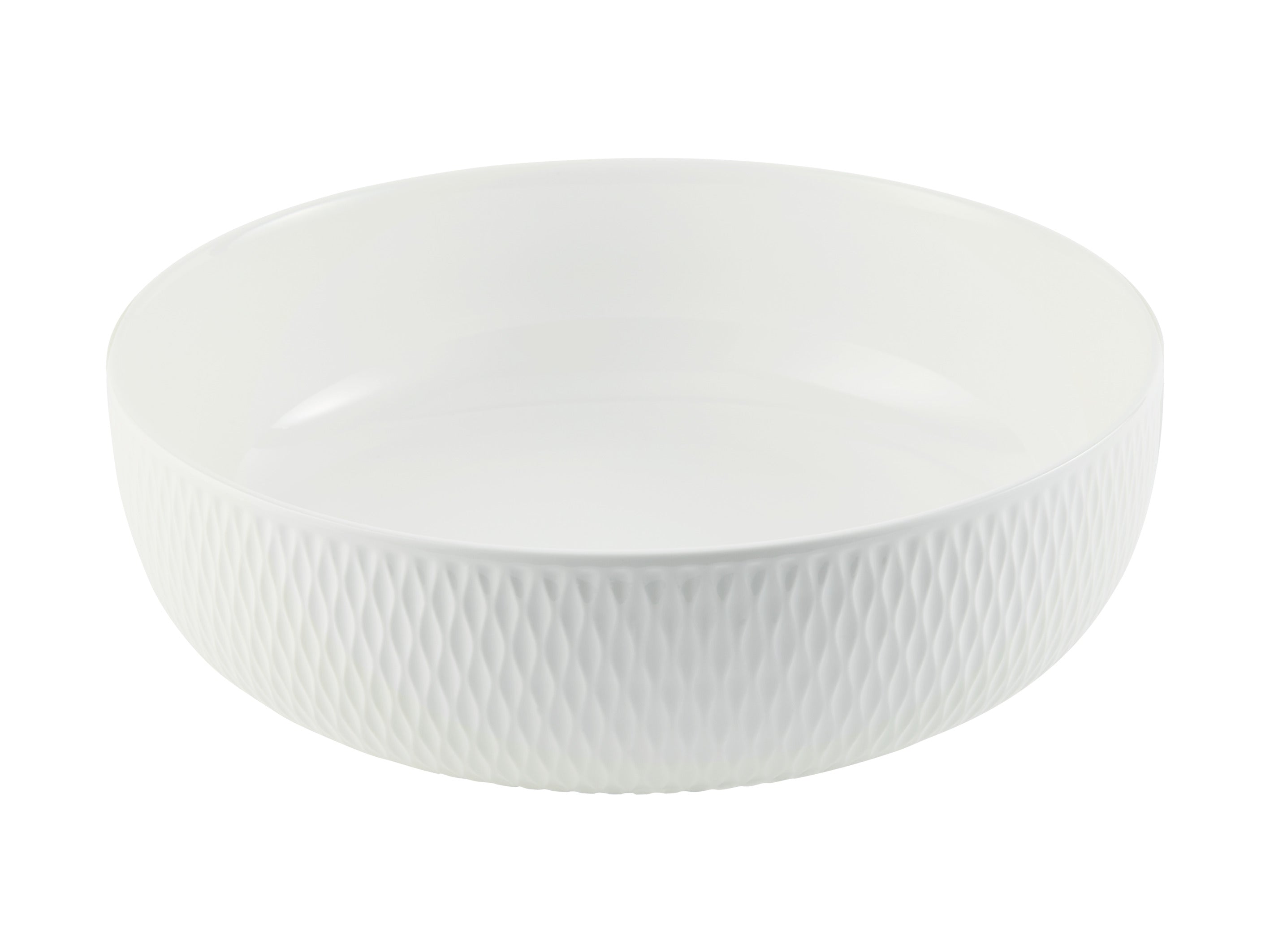Maxwell & Williams White Basics Diamonds Serving Bowl 20x6.5cm - Gift Boxed