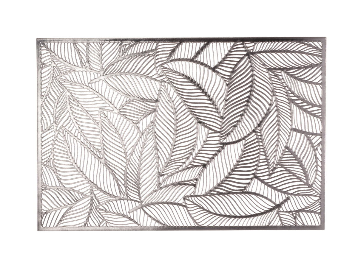 Maxwell & Williams Table Accents Cut-Out Placemat 45x30cm Leaf Silver