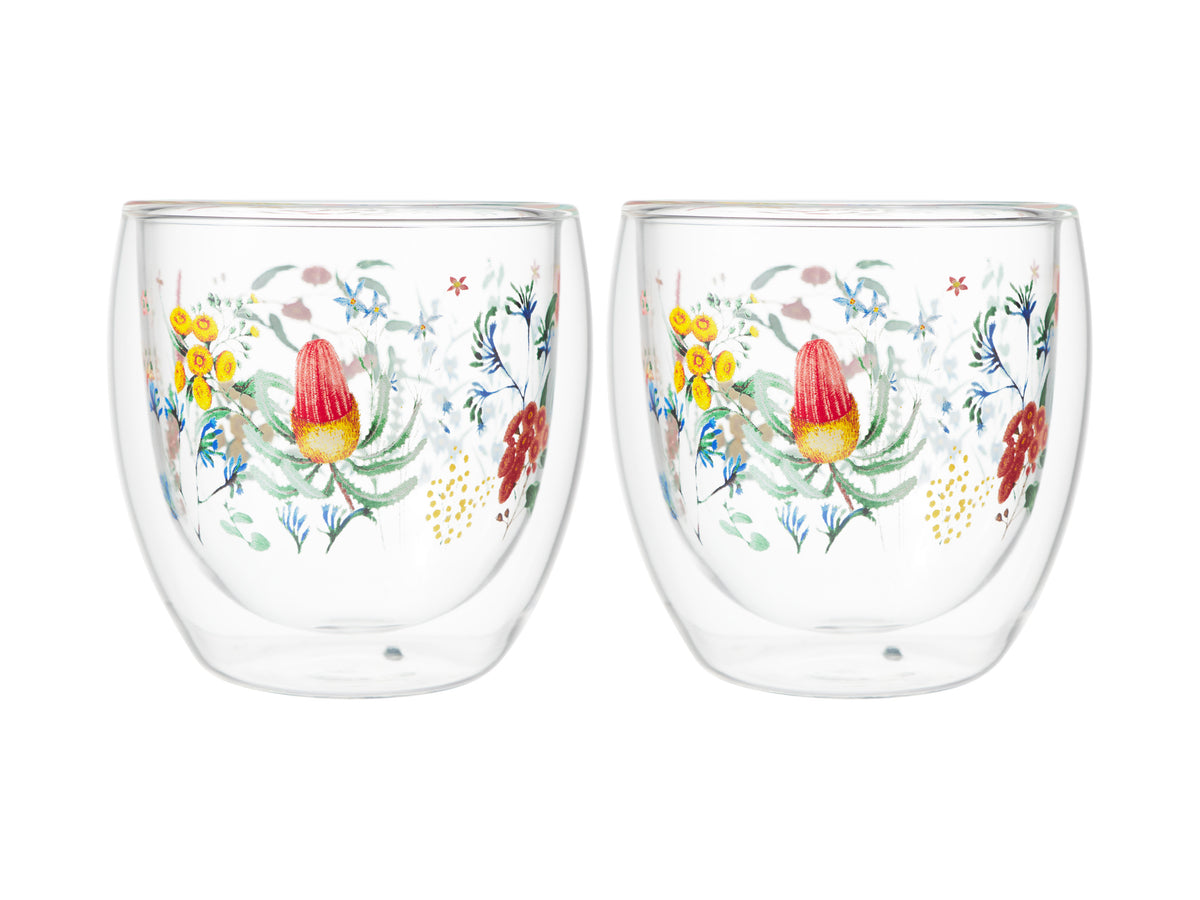 Maxwell & Williams Blend Honey Wattle Double Wall Cup 250ML Set of 2 Gift Boxed