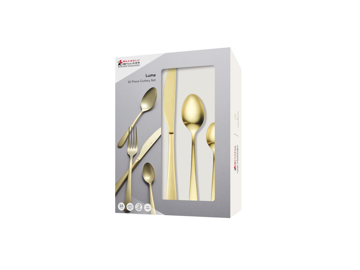 Maxwell & Williams Lume 16pcs Cutlery Set Champagne Gift Boxed