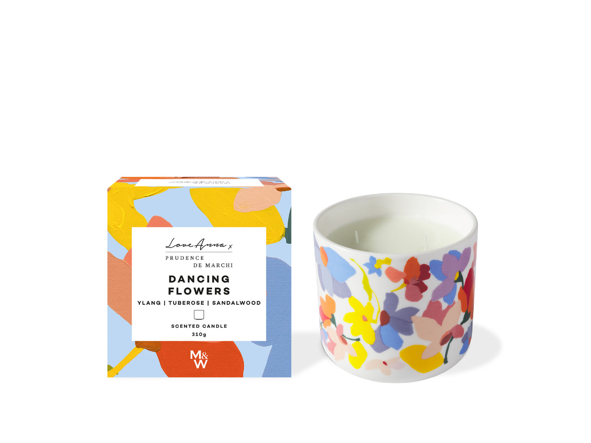 Love Anna x Prudence De Marchi Dancing Flowers Fragrance Candle 310g Gift Boxed