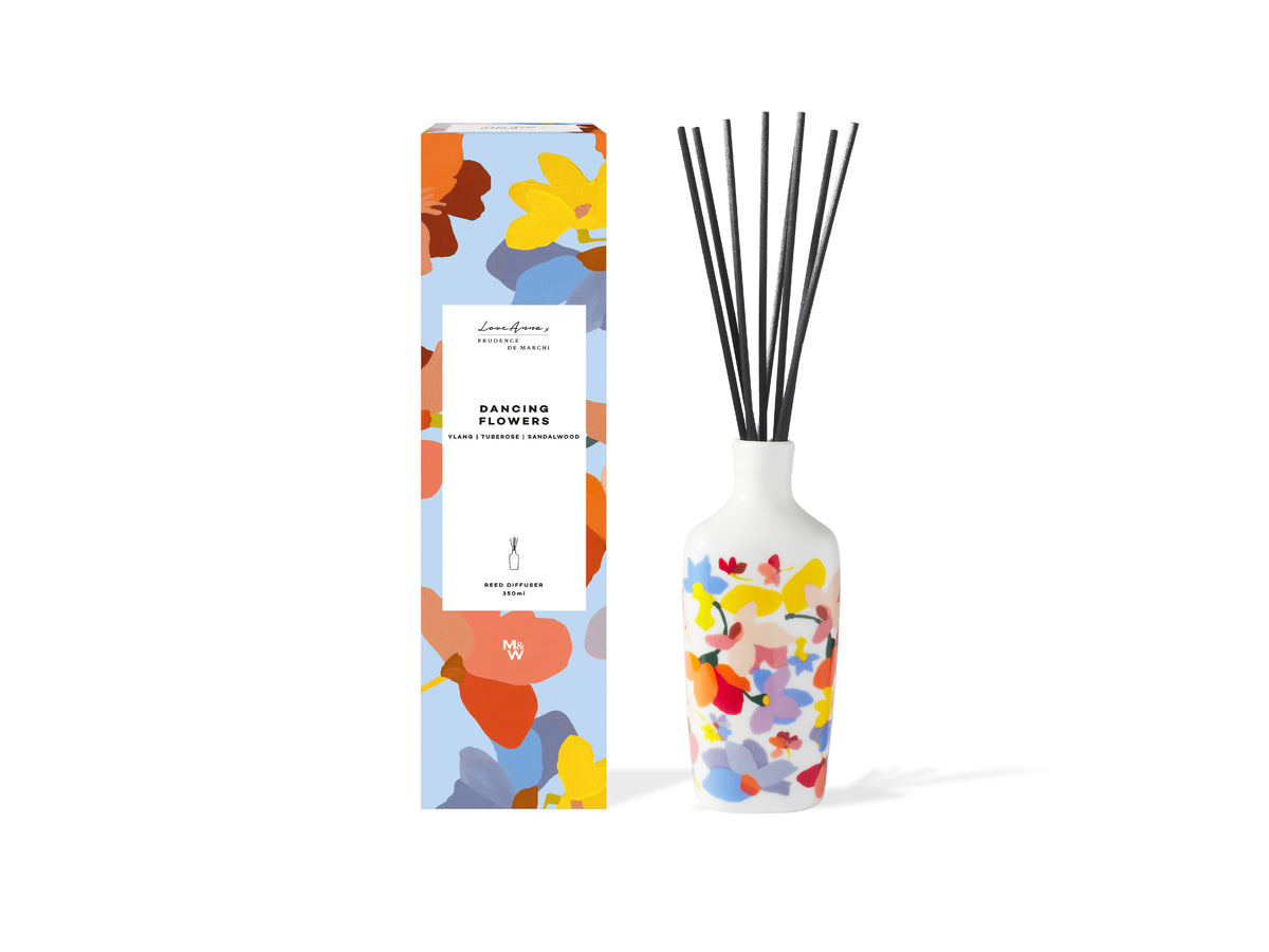 Love Anna x Prudence De Marchi Dancing Flowers Diffuser 350ml Gift Boxed
