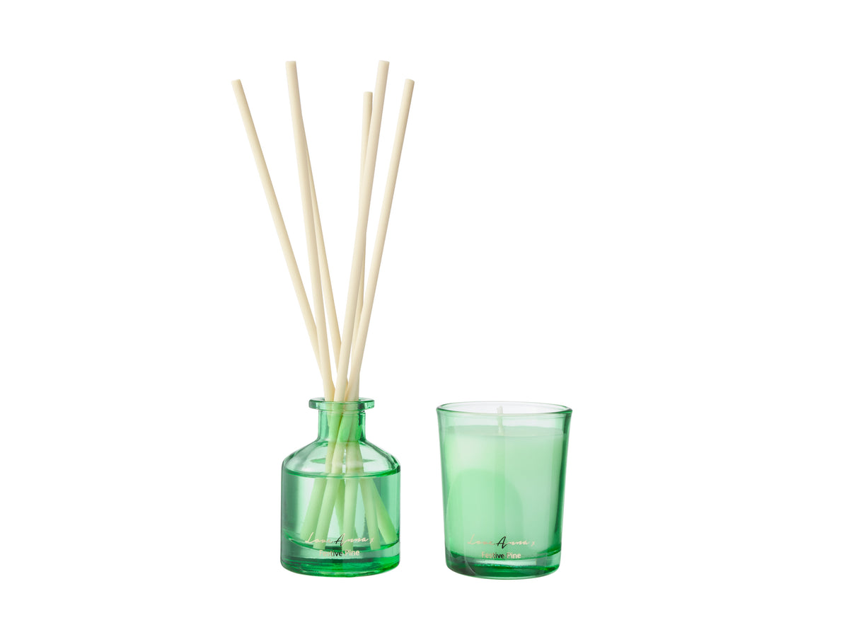 Love Anna x Jolly Folk Festive Pine Candle & Diffuser Set 70g & 40ML Gift Boxed
