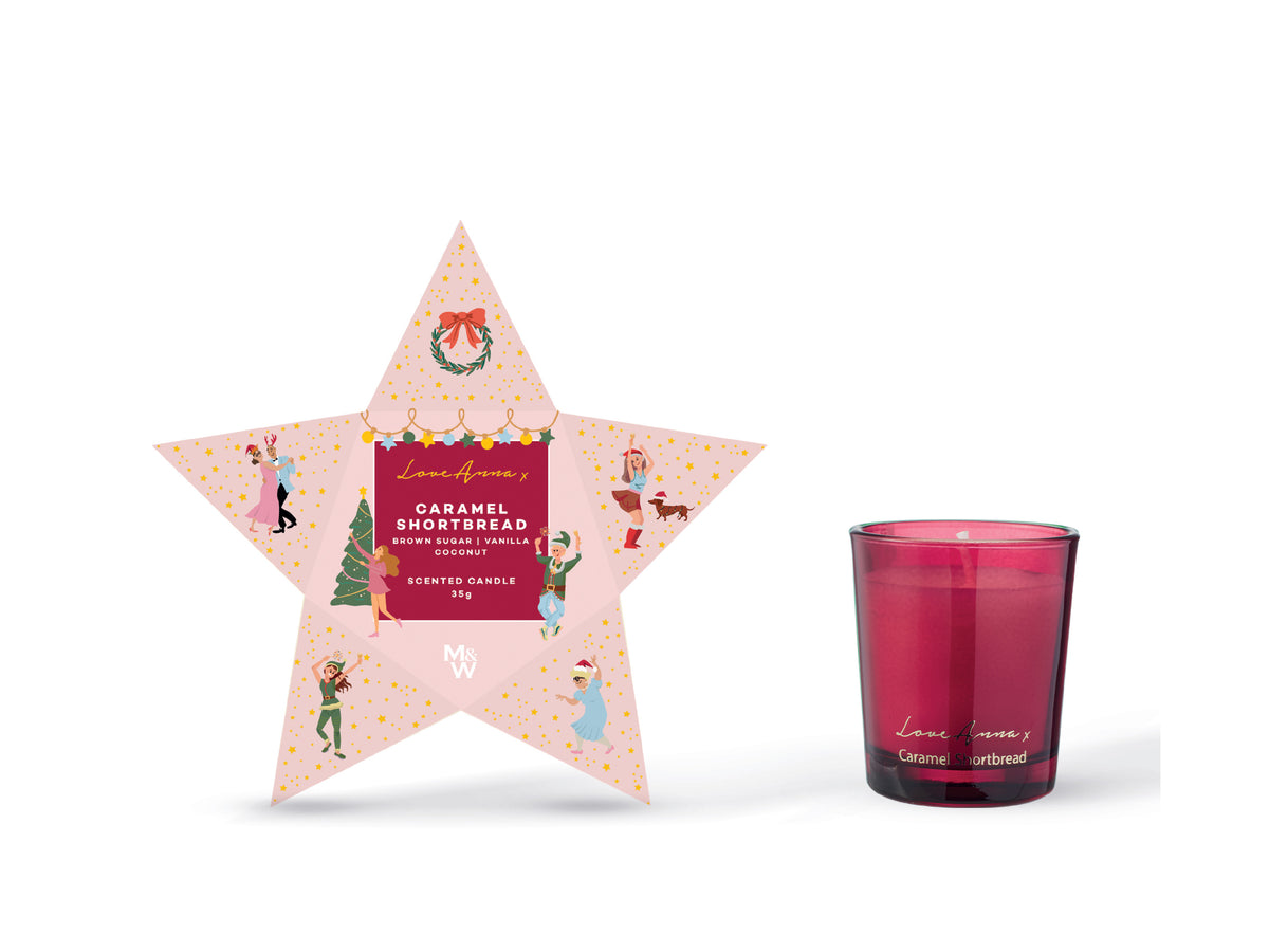 Love Anna x Jolly Folk Caramel Shortbread Fragrance Candle 35g Star Gift Boxed