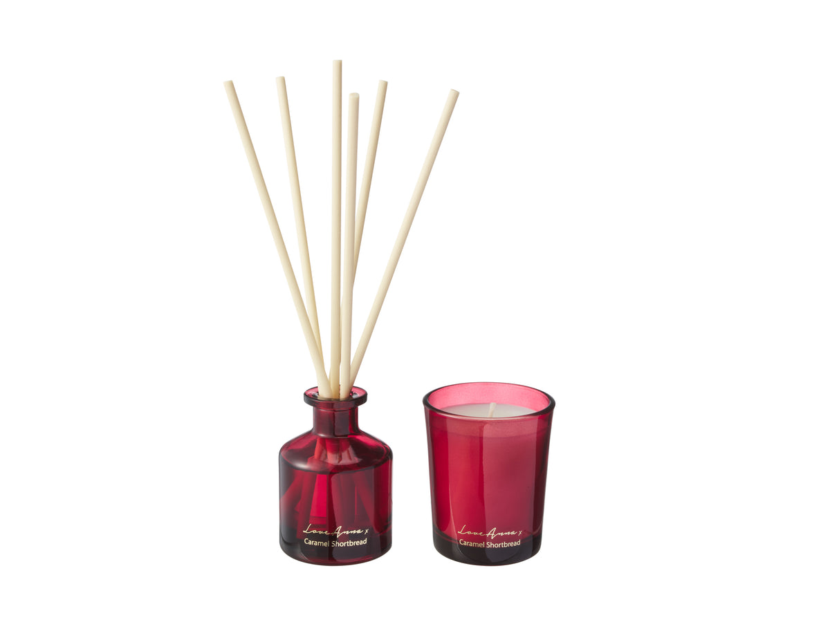 Love Anna x Jolly Folk Caramel Shortbread Candle & Diffuser Set 70g & 40ML Gift Boxed