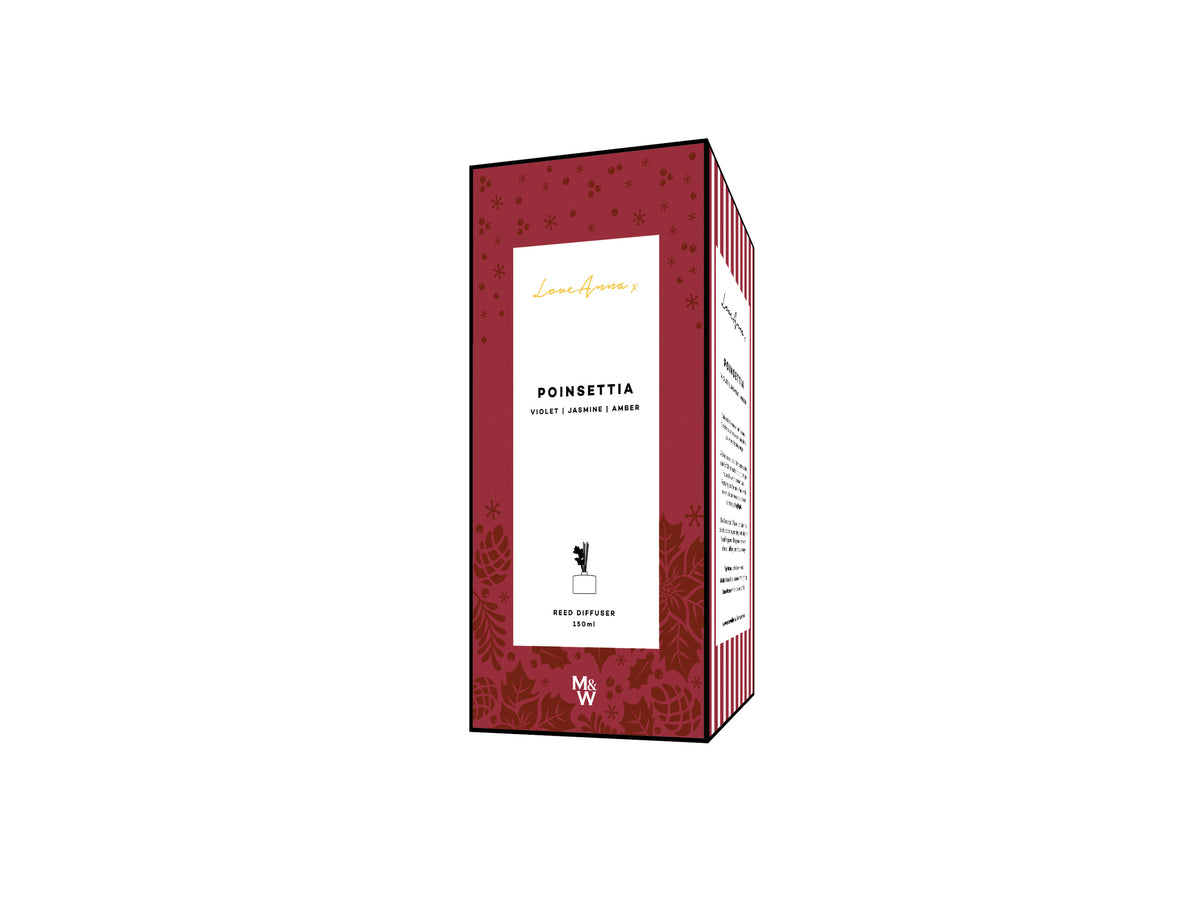Love Anna x Botanika Christmas Diffuser 150ML Poinsettia Gift Boxed