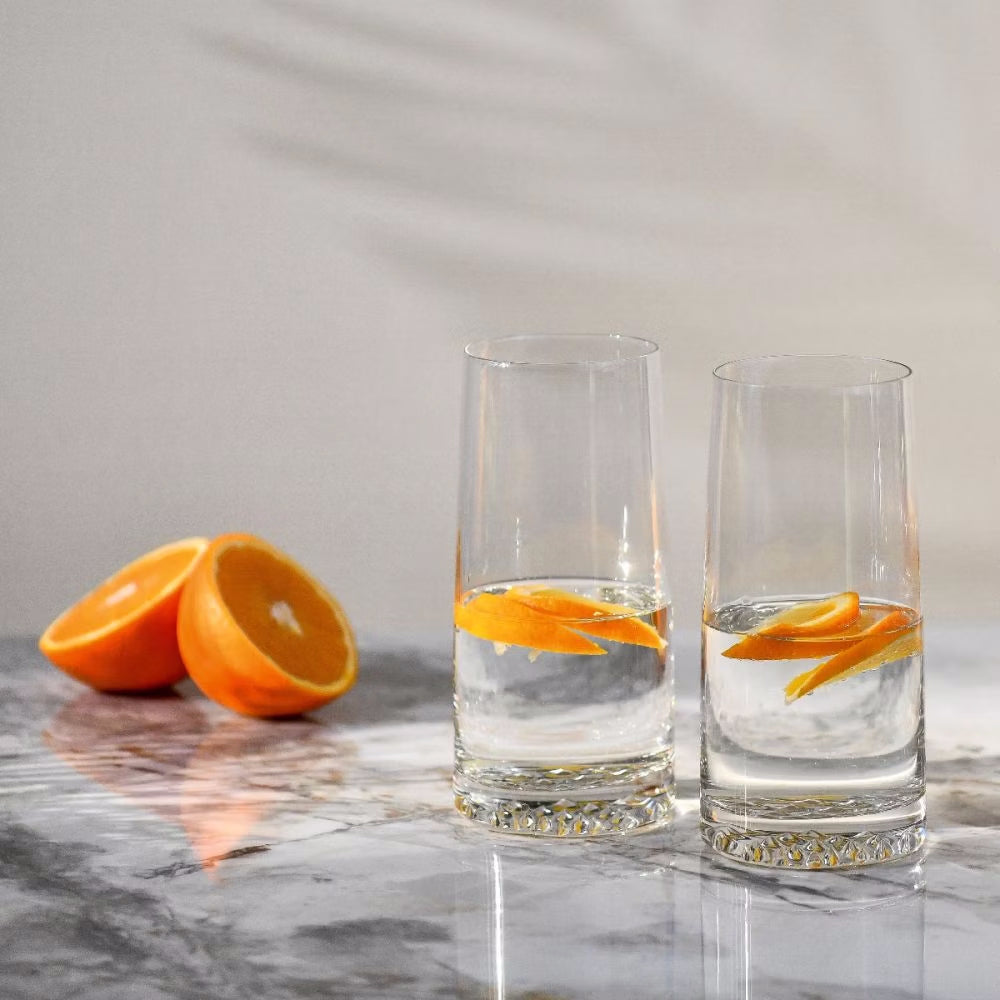 Krosno Fjord Highball Glasses - Set of 6 Gift Boxed - 480ml (Made in Poland)