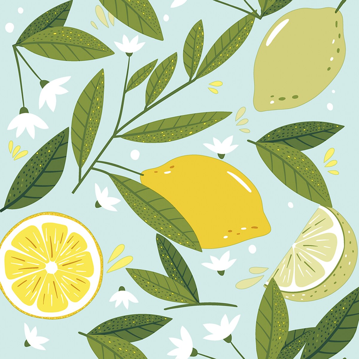 Paper + Design Luncheon Napkins "Lemon Tree" Pack of 20 - 33 x 33cm