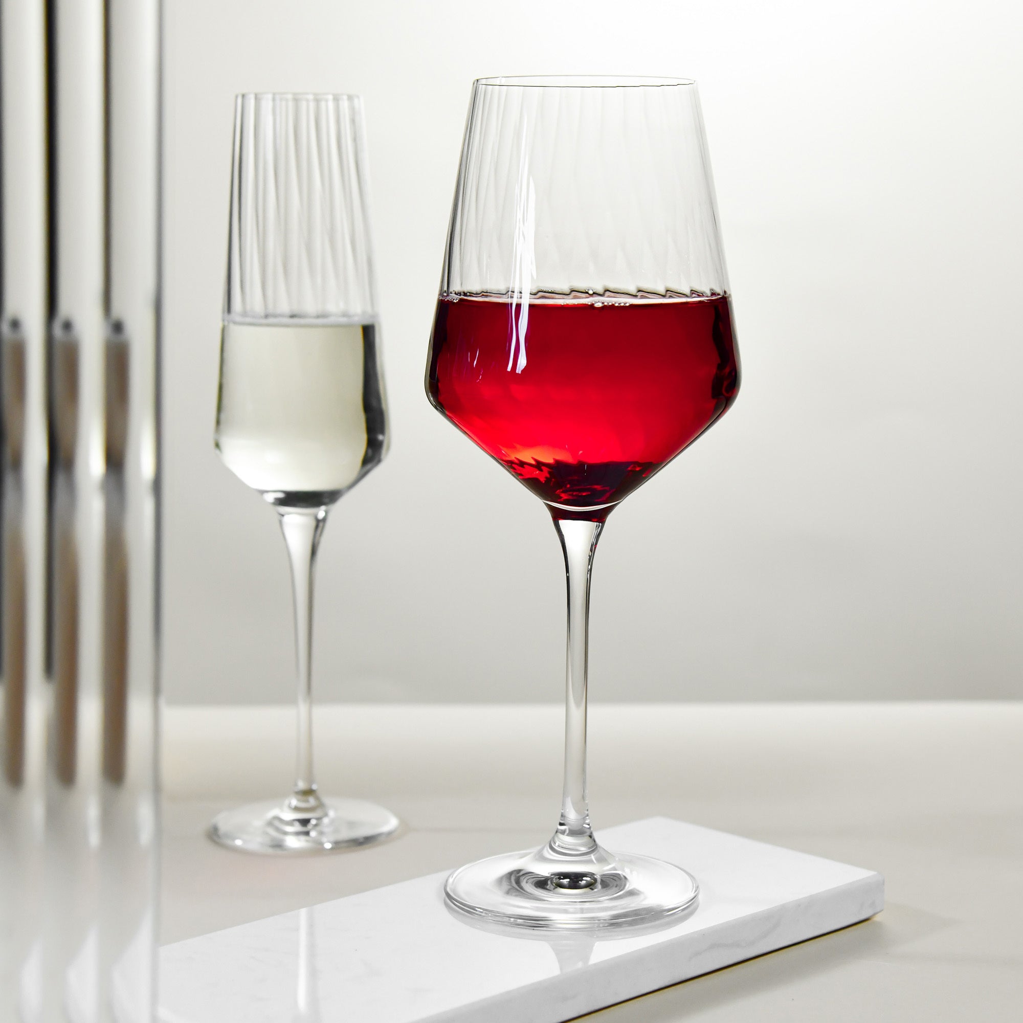 Krosno Avant-Garde Lumi Wine Glasses 450ml Set of 6 (Made in Poland)