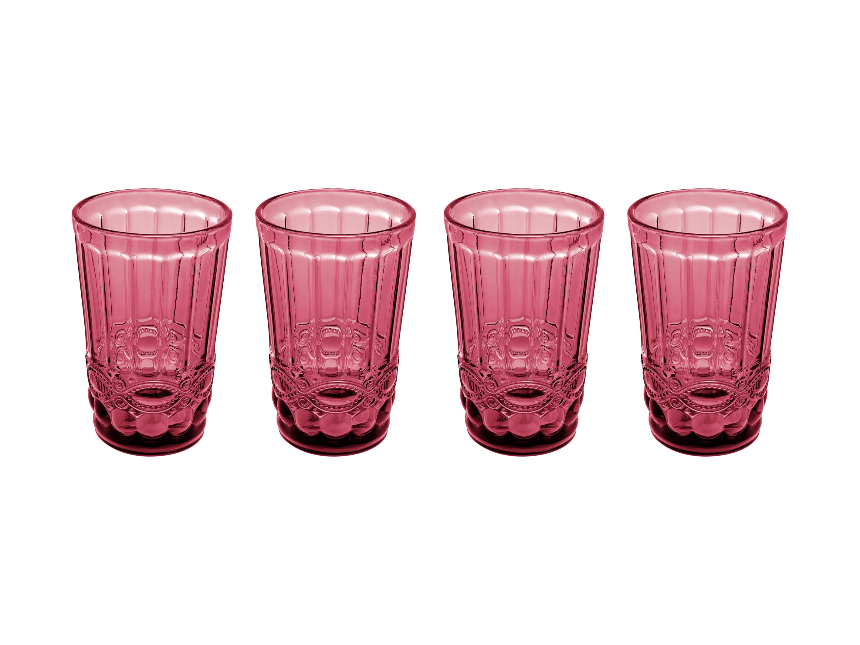 Casa Domani Gabriella Highball Glasses - Set of 4 - Pink