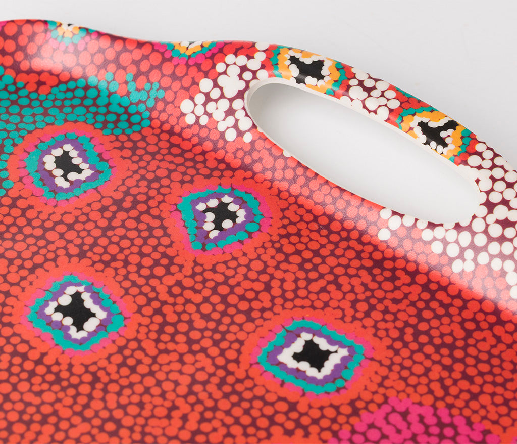 Ruth Stewart Large Tray - Designed By Warlukurlangu Artists of Yuendumu, Australia