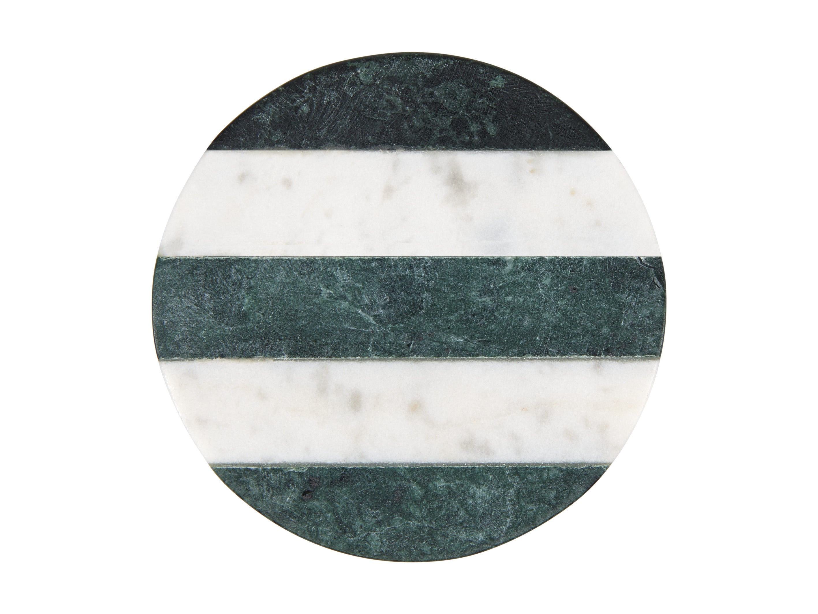 Maxwell & Williams Coaster Collective Round Marble Coaster 10cm - Green Stripe