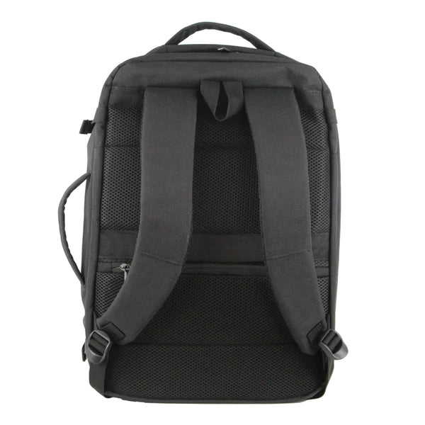 Pierre Cardin Laptop Backpack - Black - Top & Side Handle
