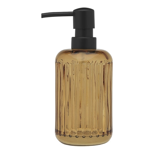 Porto Ellis Glass Soap Dispenser 7.6x9x18cm - Amber