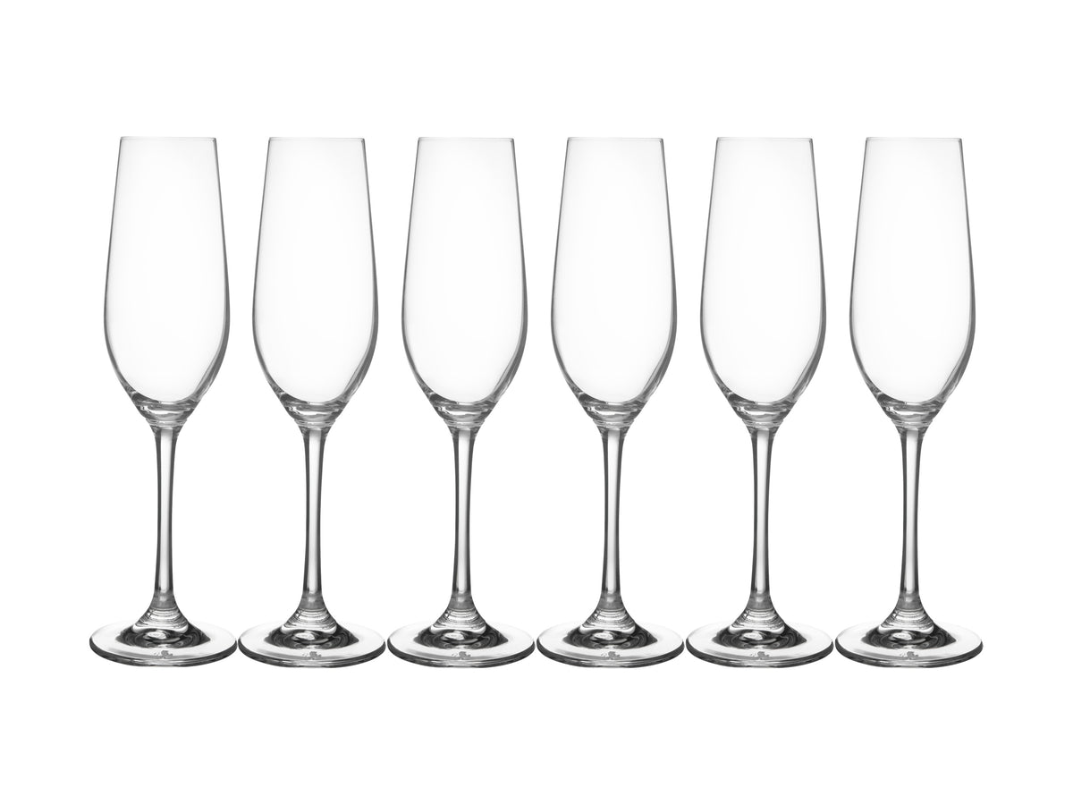 Maxwell & Williams Manhattan Flute Glasses 230ml - Set of 6