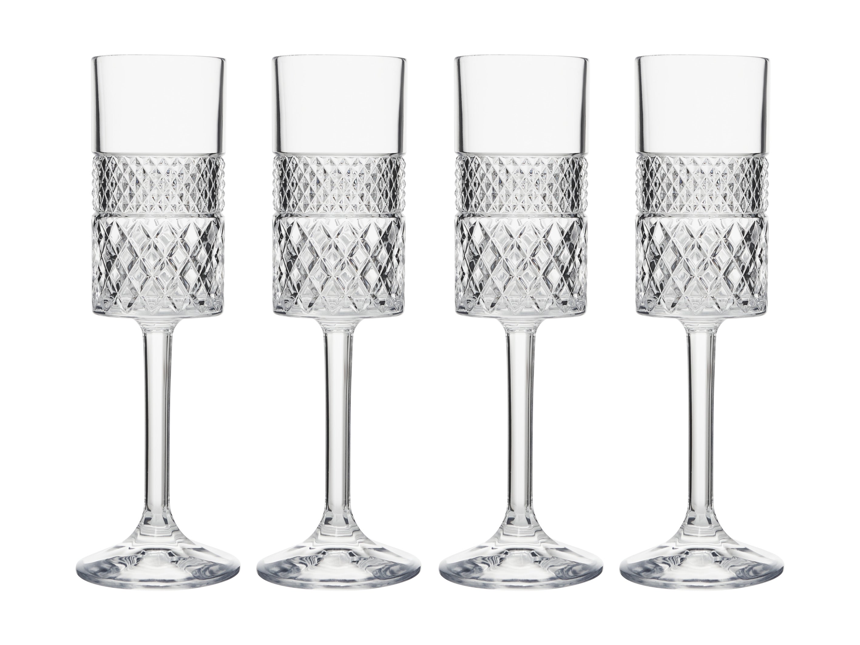 Maxwell & Williams Speakeasy Flute Glasses 190ml - Set of 4