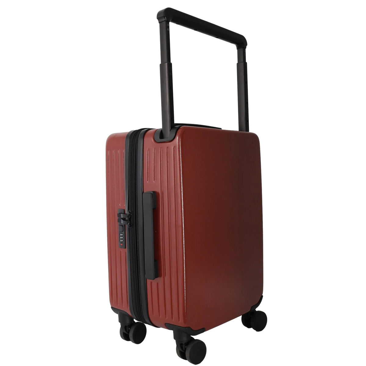 Reebok Hard Shell Suitcase Cabin - Wide Handle - 54cm - Wine - Expandable