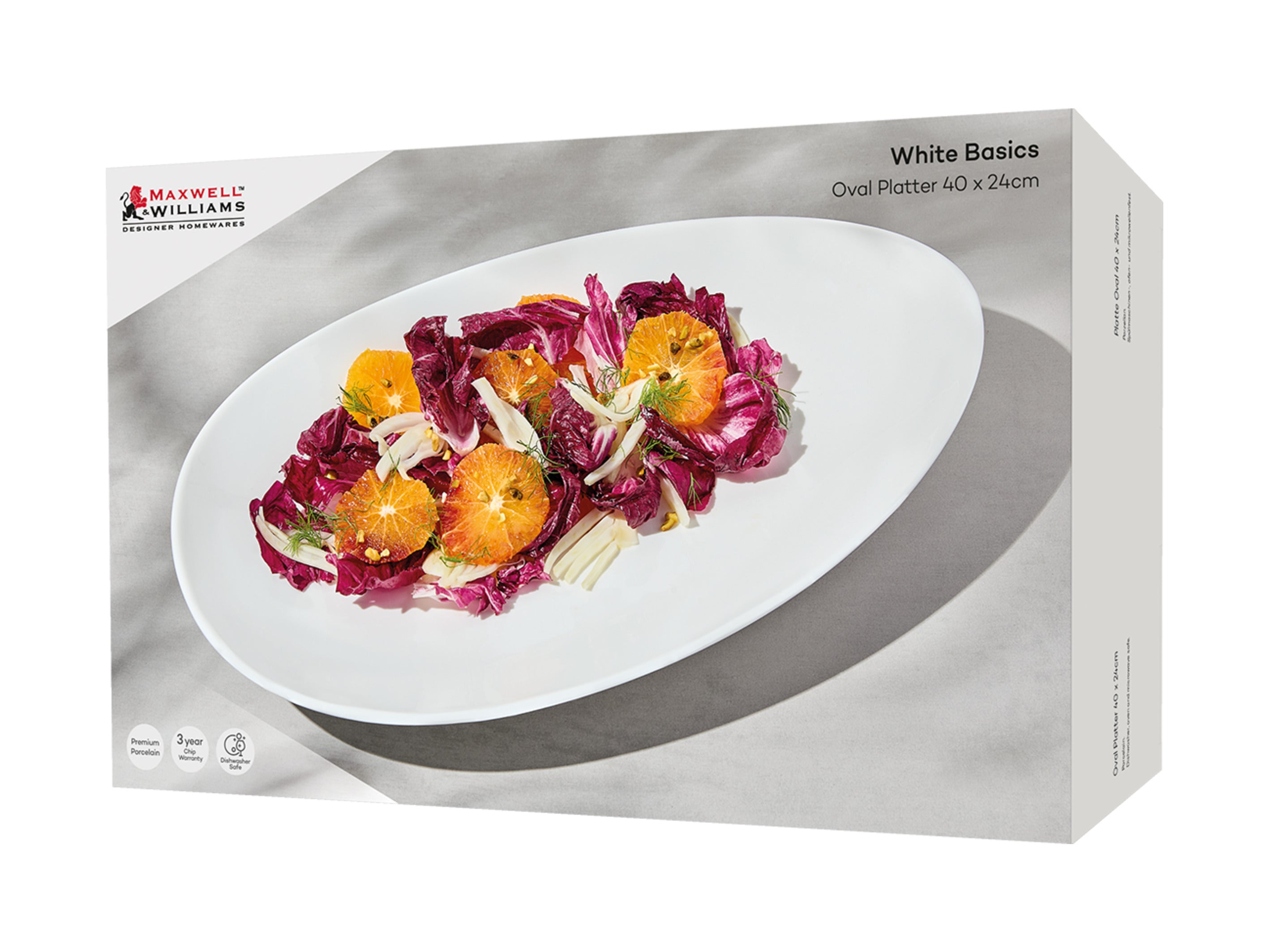 Maxwell & Williams White Basics Oval Platter - 40x24cm