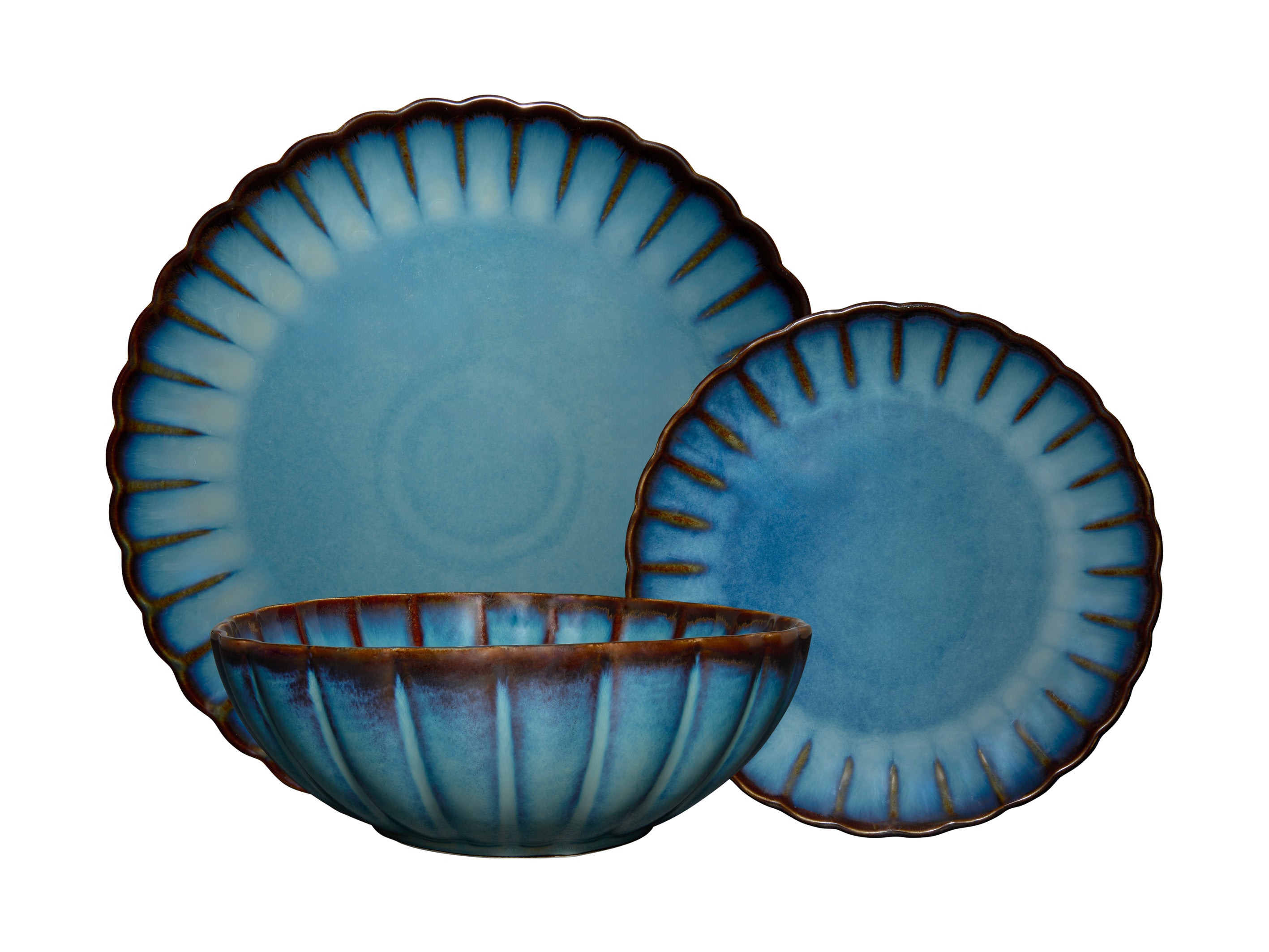 Casa Domani Solare 12pc Dinner Set - Azure