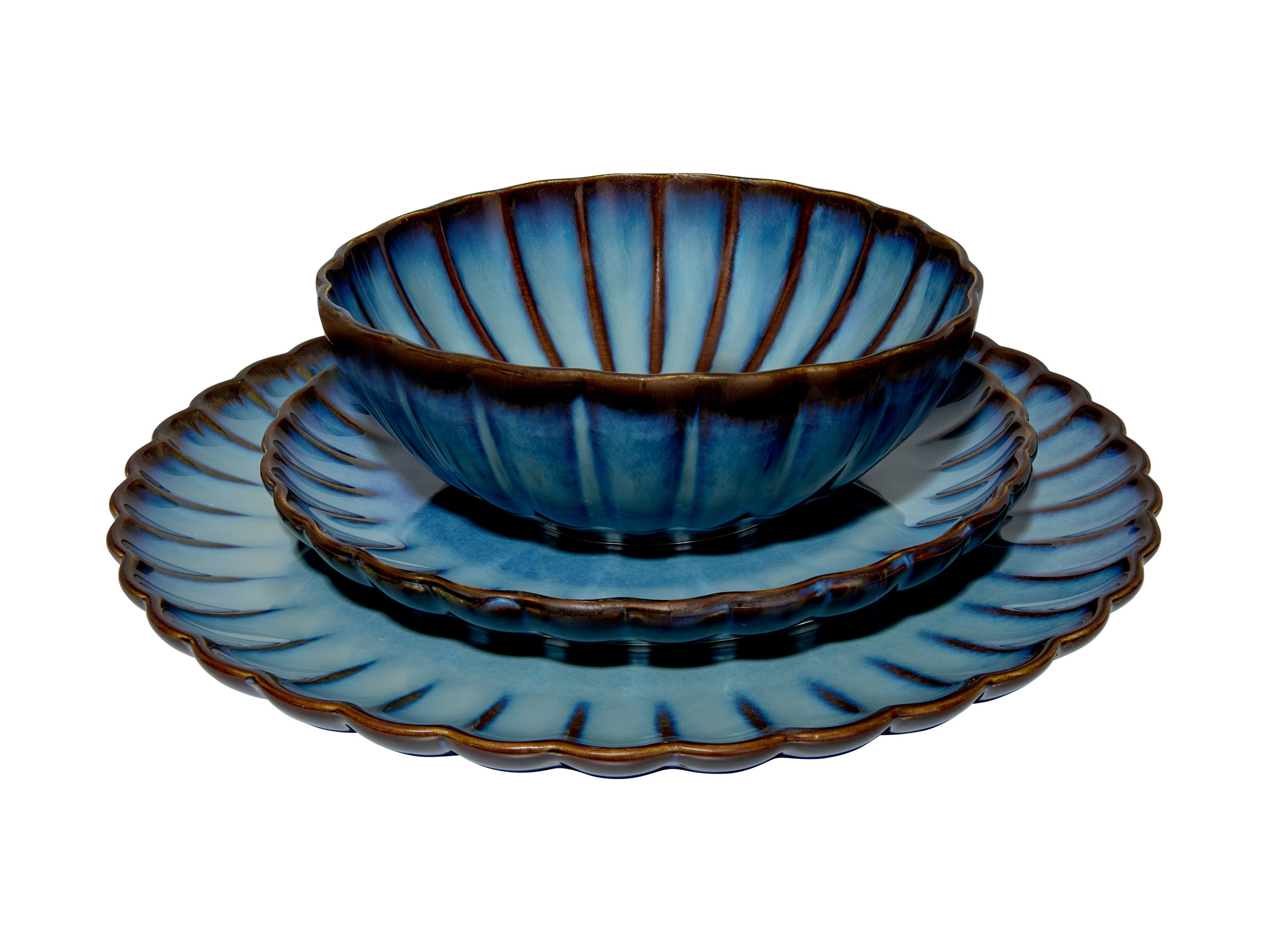 Casa Domani Solare 12pc Dinner Set - Azure
