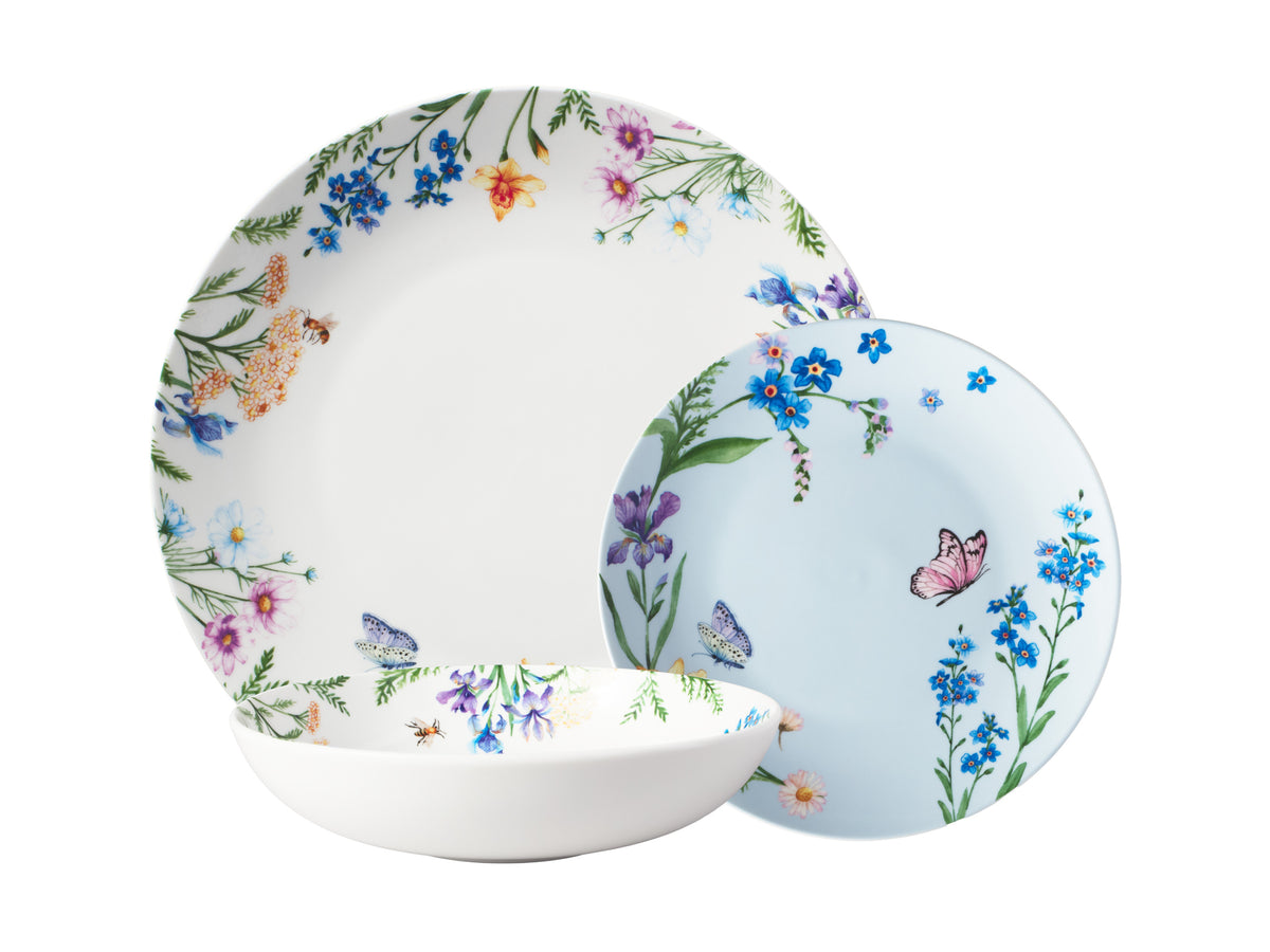 Maxwell & Williams Fluttering Meadow Coupe Dinner Set 12pc Gift Boxed
