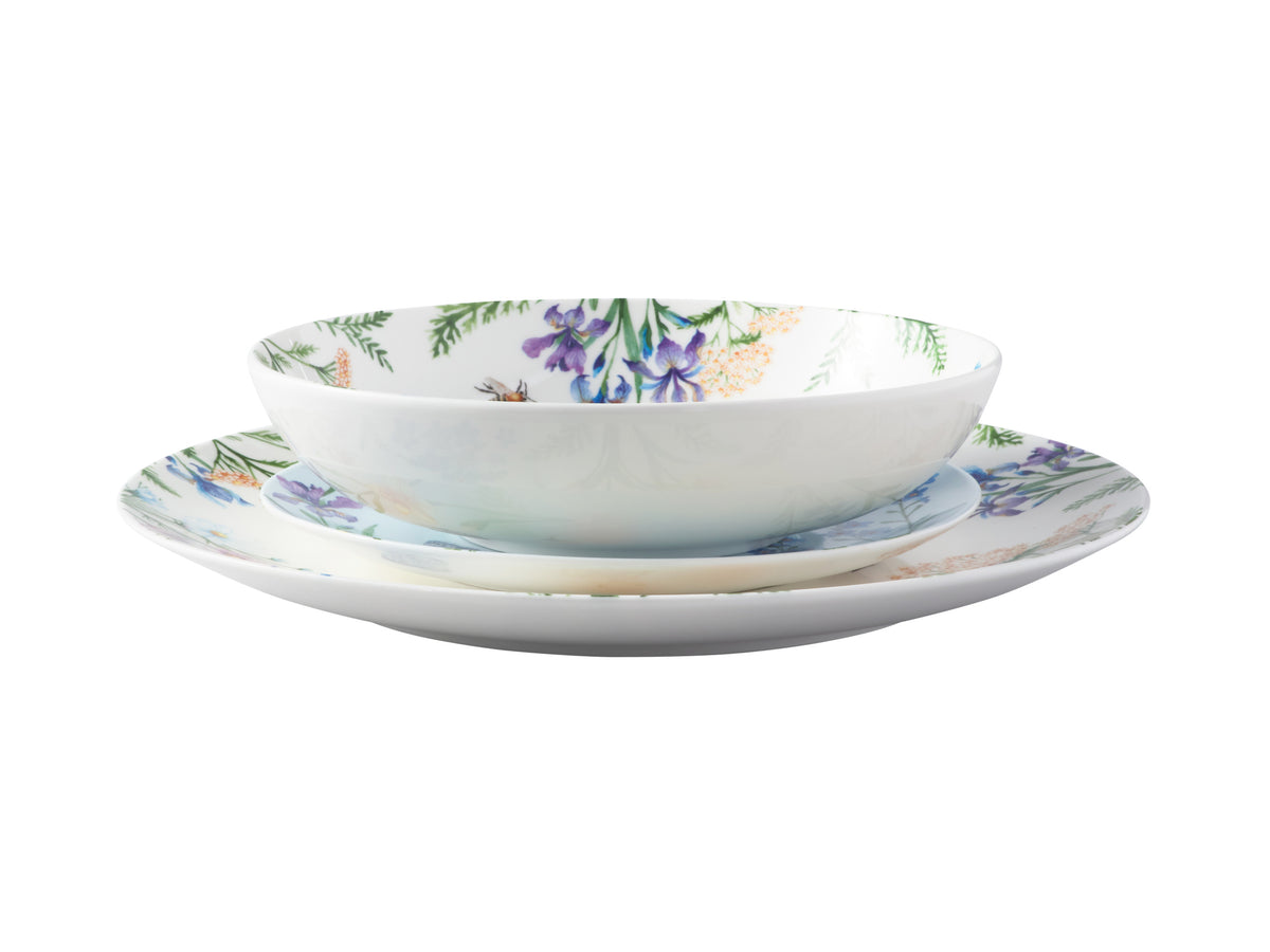 Maxwell & Williams Fluttering Meadow Coupe Dinner Set 12pc Gift Boxed