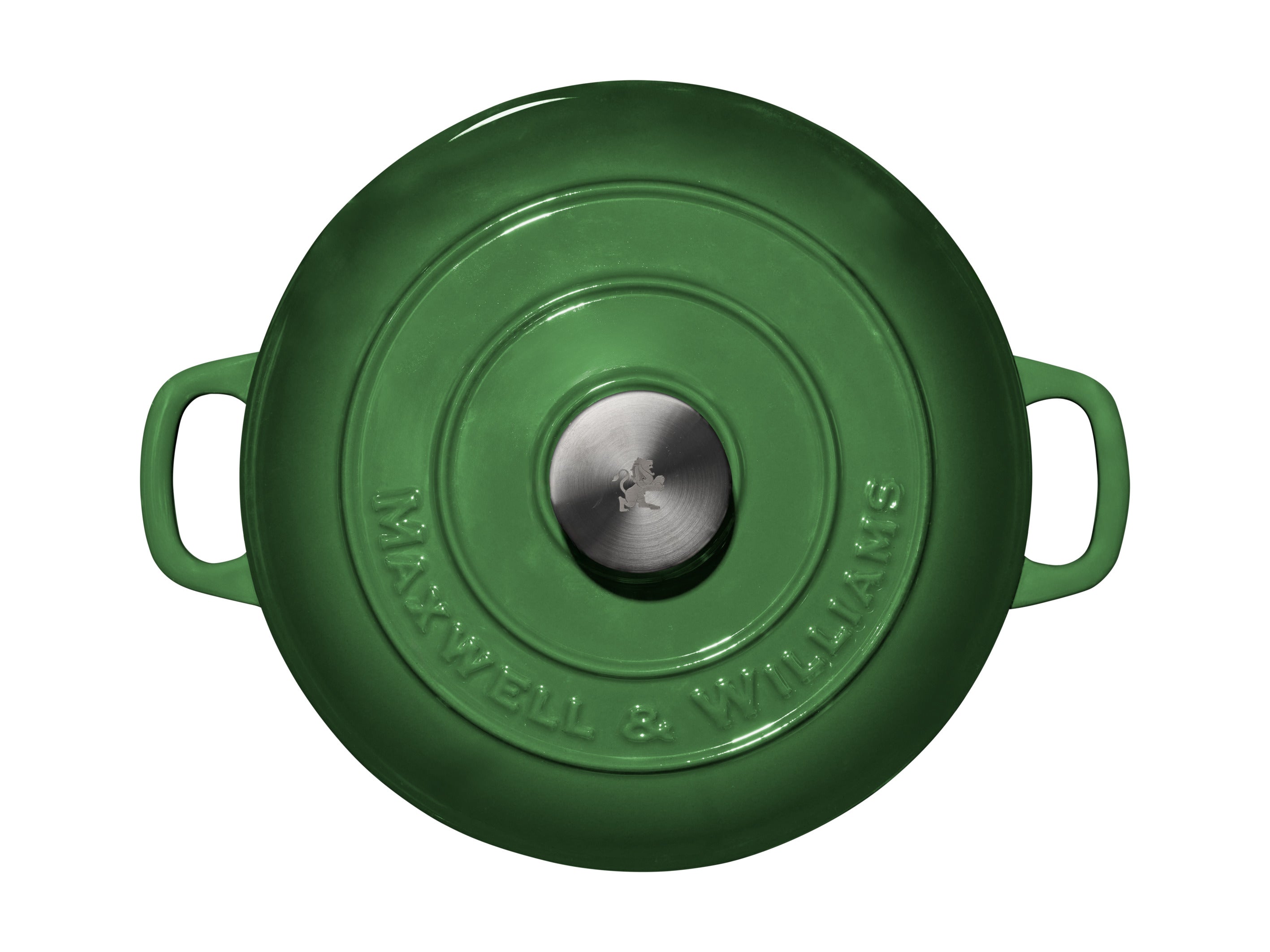 Maxwell & Williams Cast Iron Round Casserole 24cm/3.3L - English Racing Green