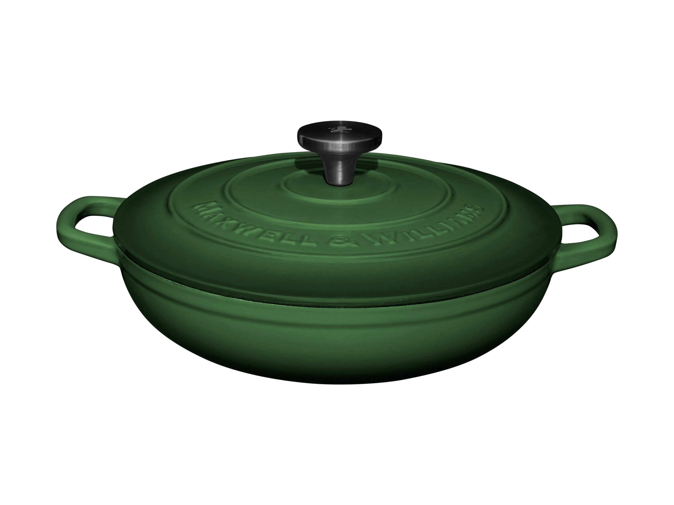 Maxwell & Williams Cast Iron Braiser 27cm/3.3L - English Racing Green