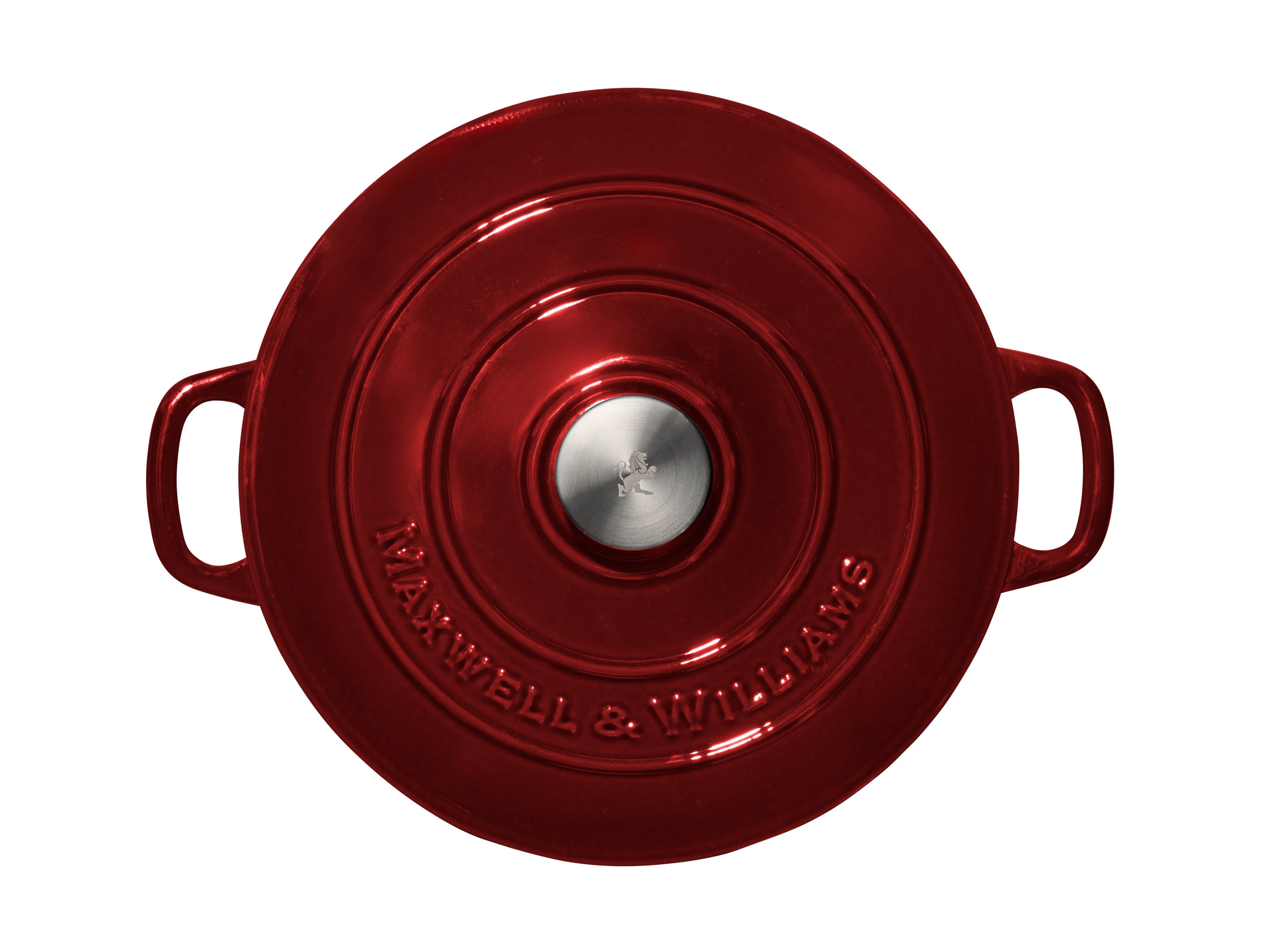 Maxwell & Williams Cast Iron Round Casserole 28cm/6.2L - Merlot
