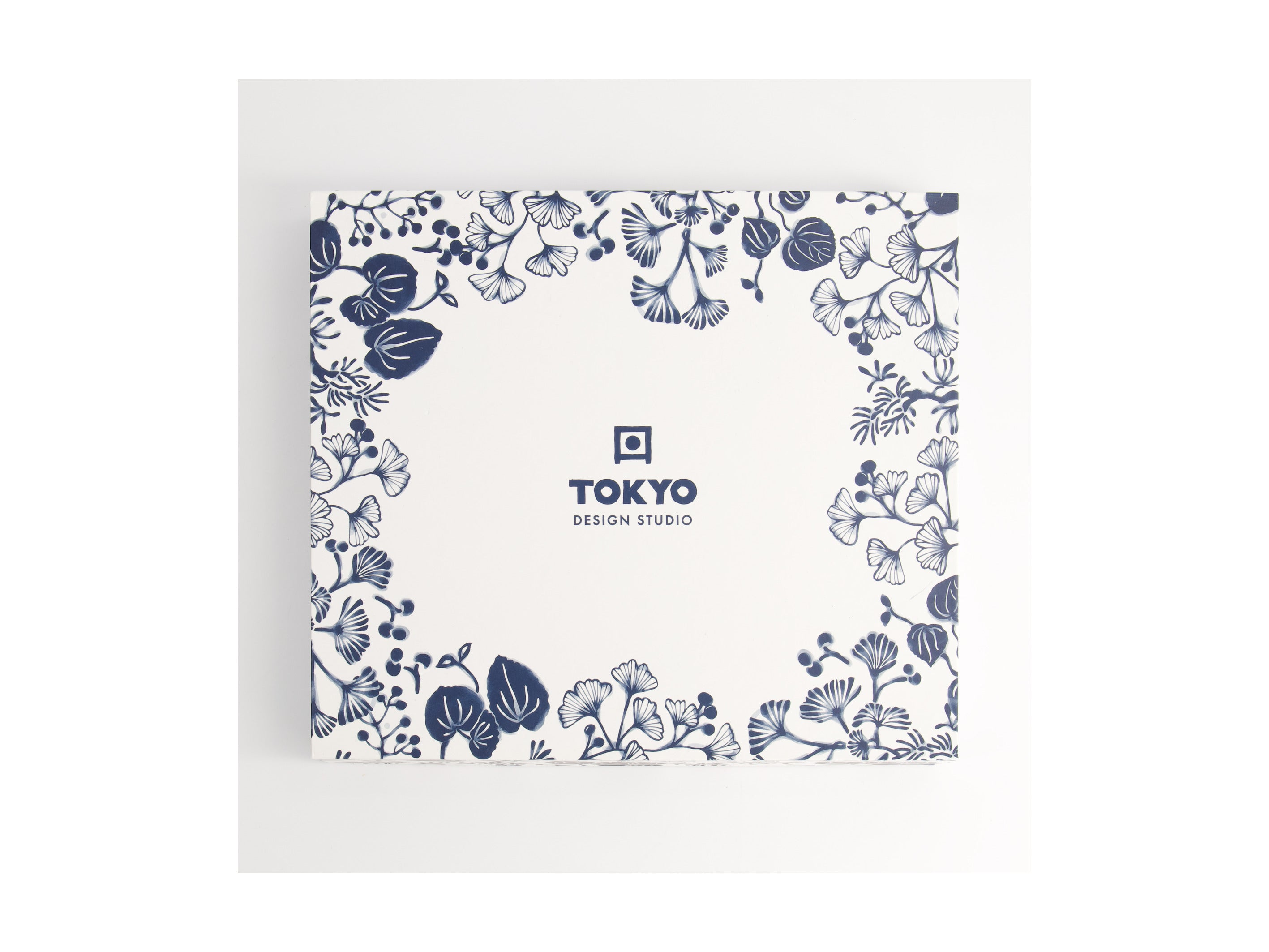Tokyo Design Flora Japonica Sushi Plate 4pc Giftset - White - Gift Boxed - Made In Japan
