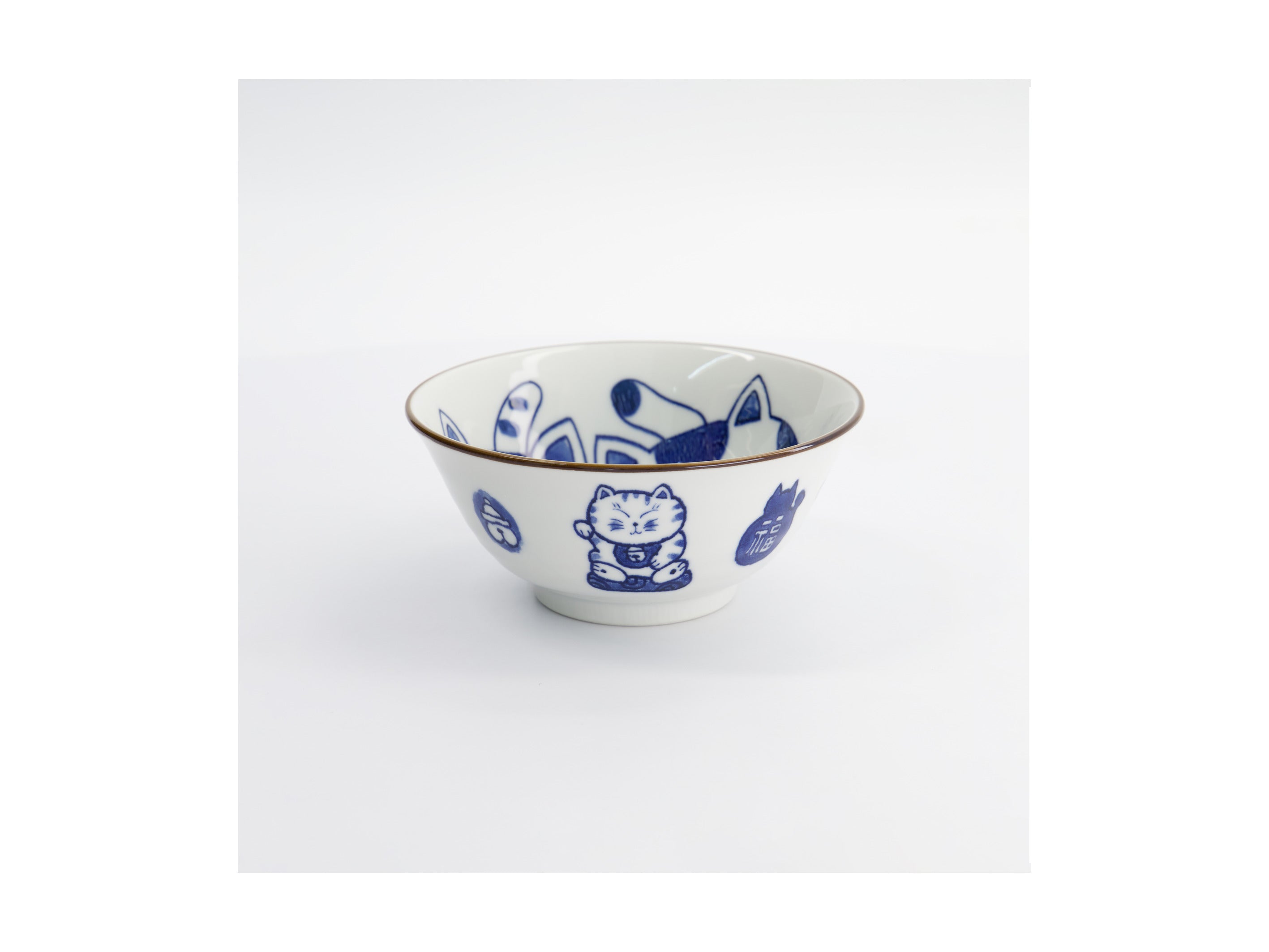Tokyo Design Kawaii Cat Neko Tayo Bowl 15x6.5cm - Twin Cat