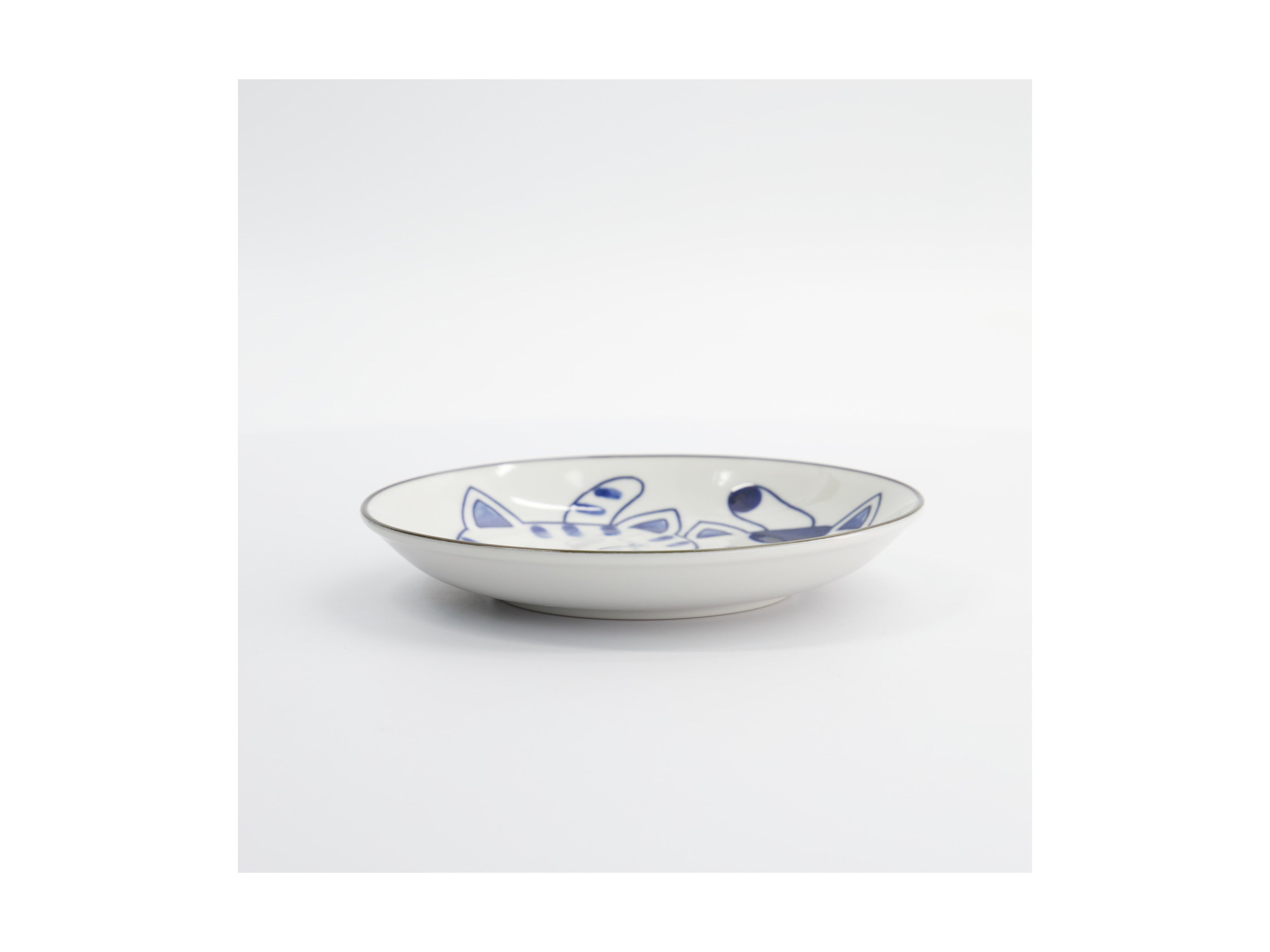 Tokyo Design Kawaii Cat Neko Plate 16.5cm - Twin Cat
