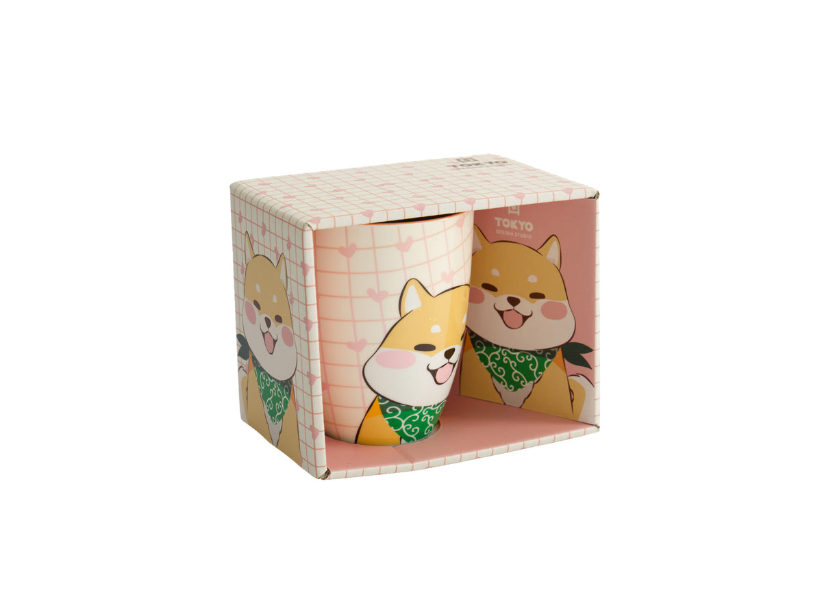 Tokyo Design Mug Mountain Mug 380ML Twin Shiba Dog Pink Gift Boxed