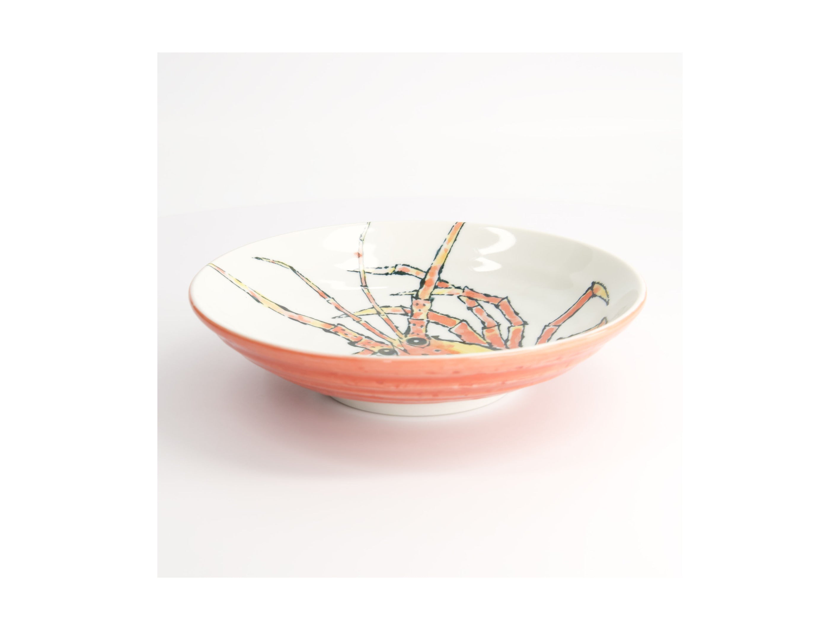 Tokyo Design Studio Seafood Deep Plate 21.5x5cm Lobster Red