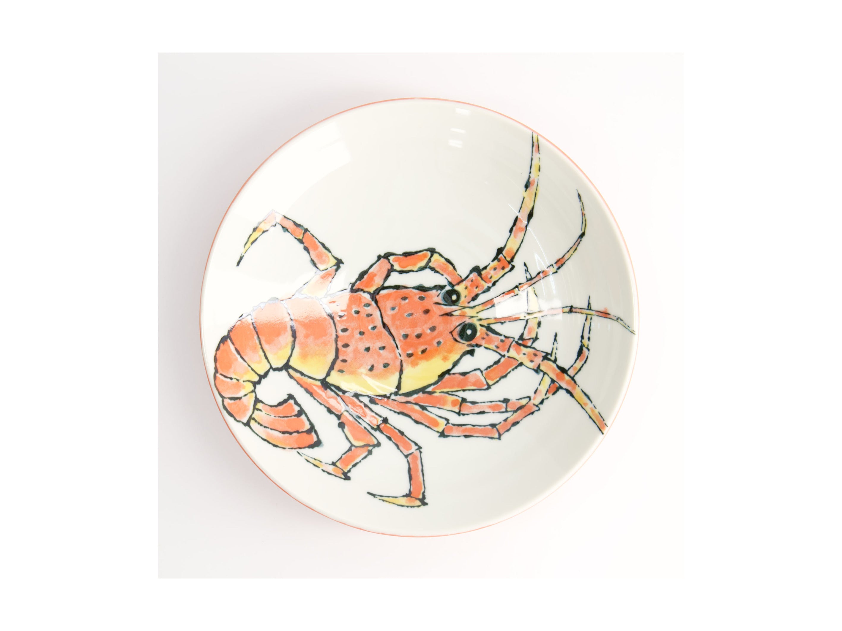 Tokyo Design Studio Seafood Deep Plate 21.5x5cm Lobster Red