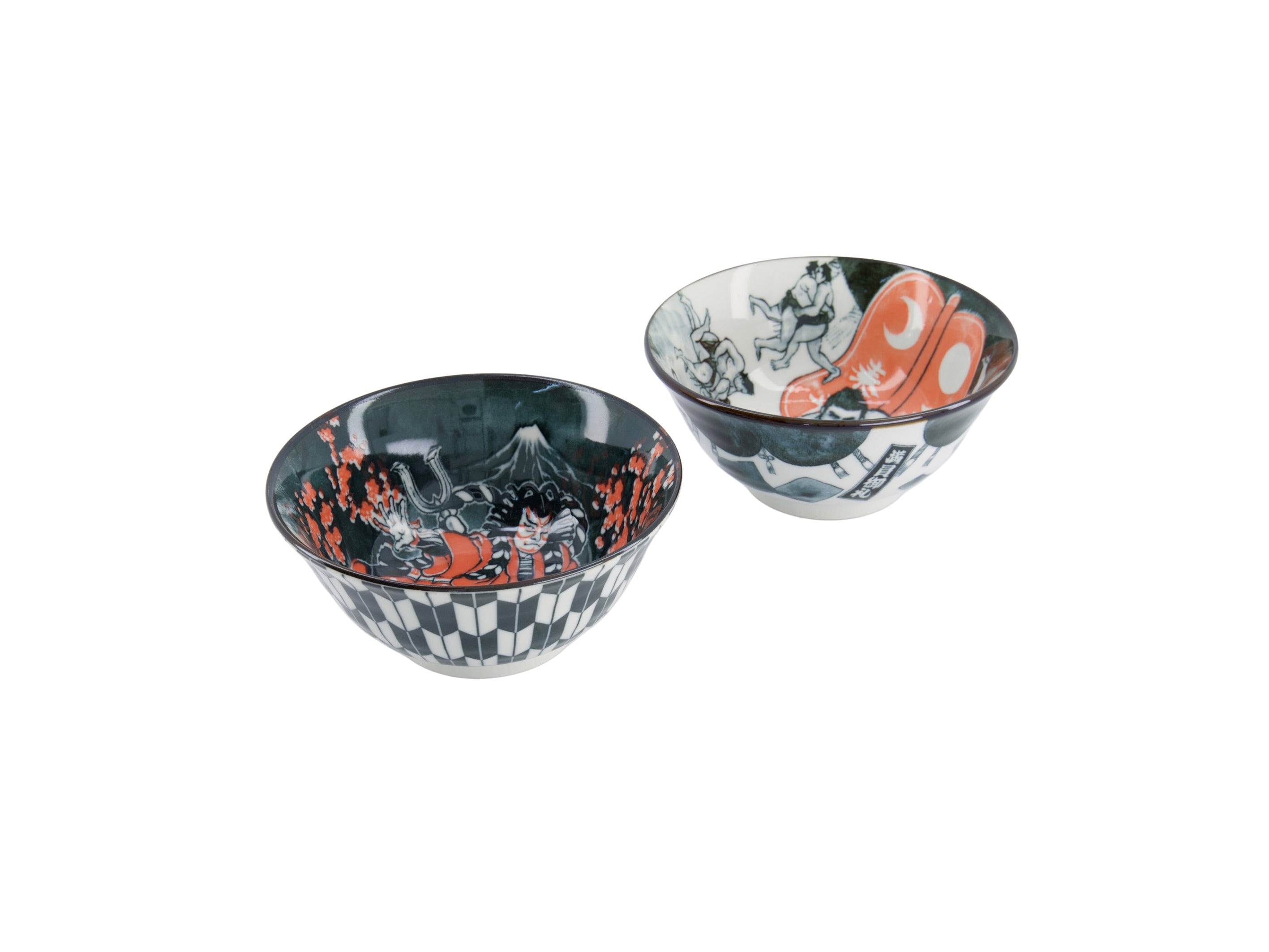 Tokyo Design Asakusa Tayo Bowl 2pc With Chopsticks Kabuki - Gift Boxed