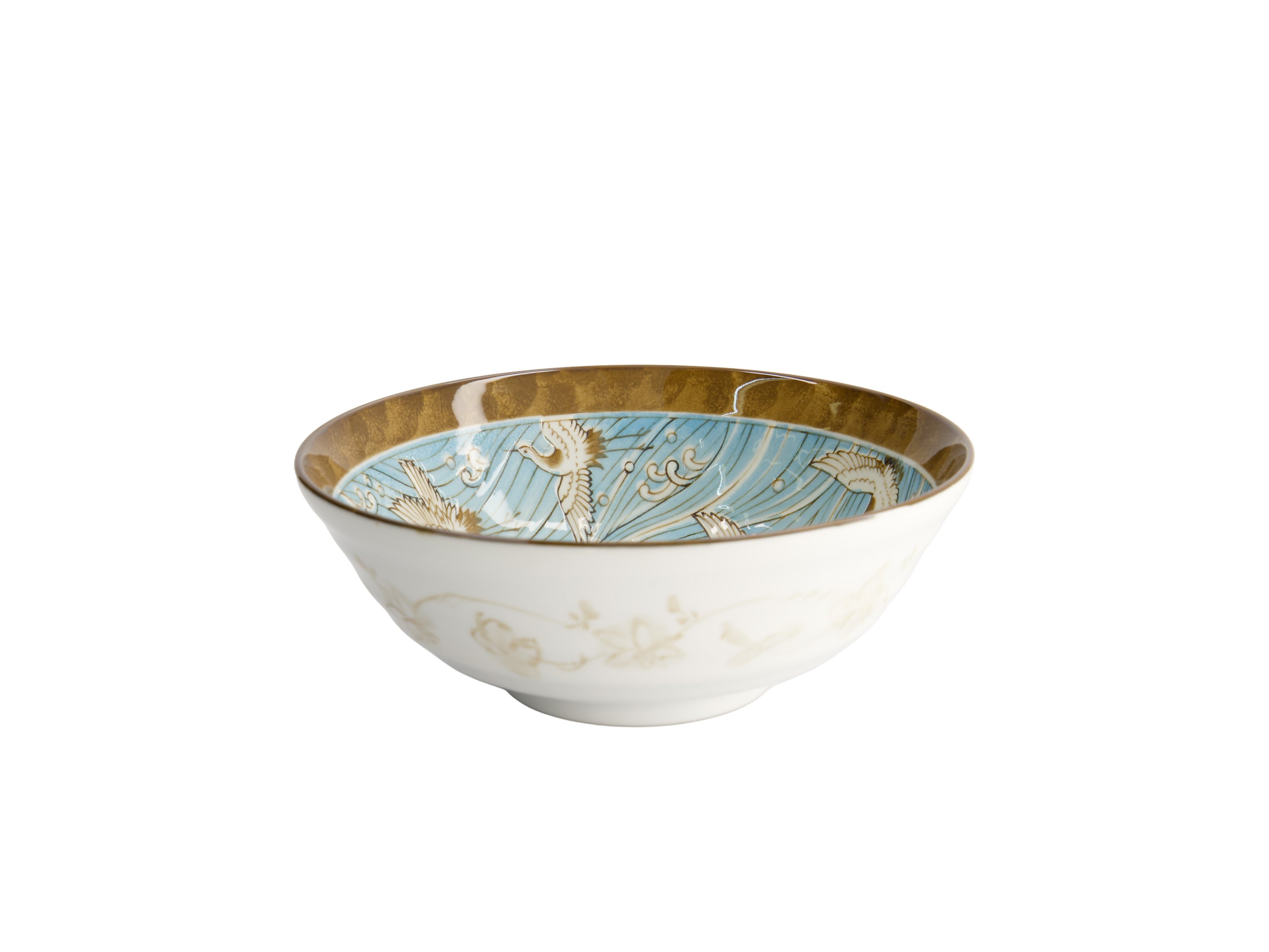 Tokyo Design Crane Ramen Bowl 21x7.8cm - Light Blue