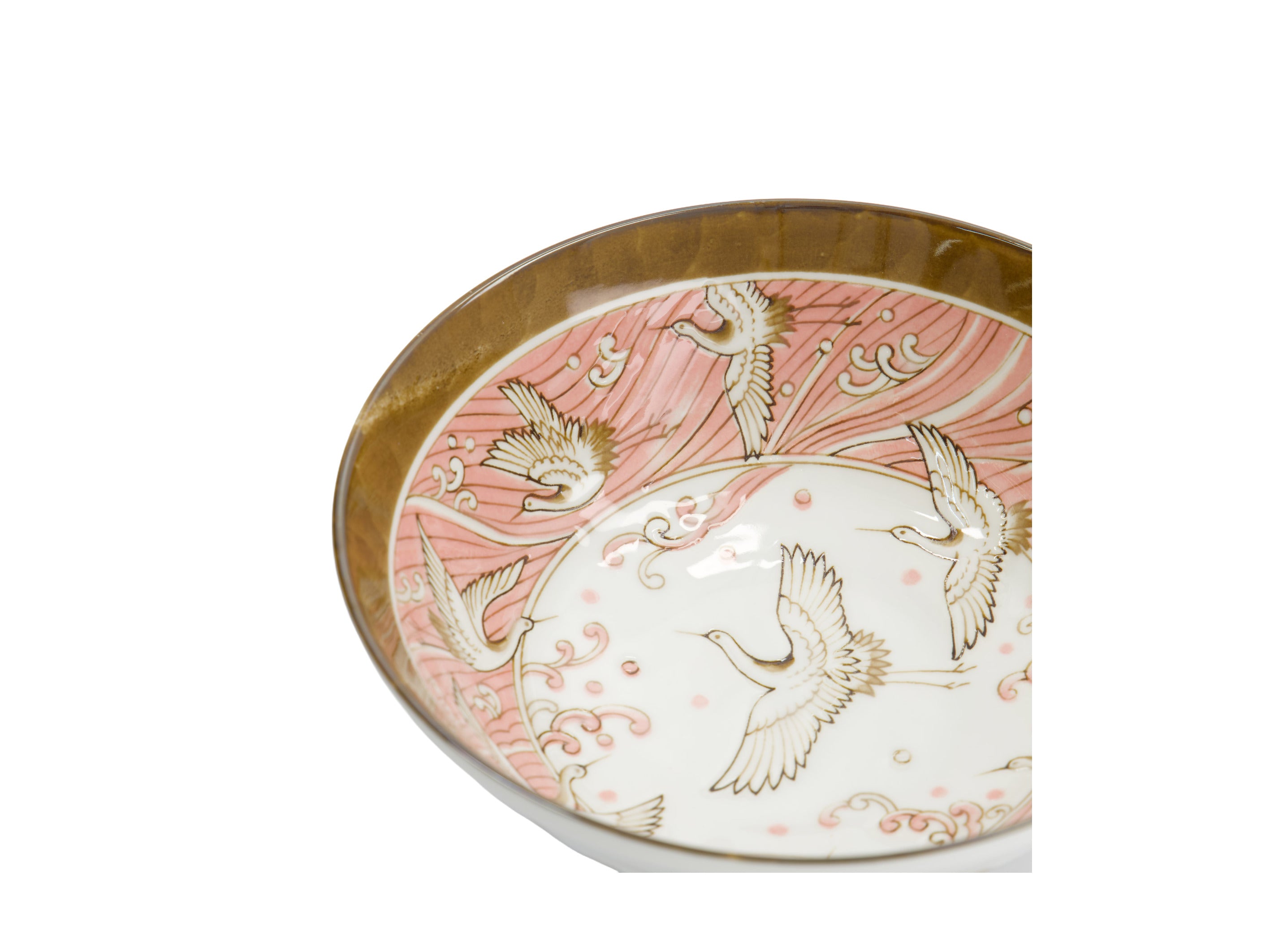 Tokyo Design Crane Ramen Bowl 21x7.8cm - Pink