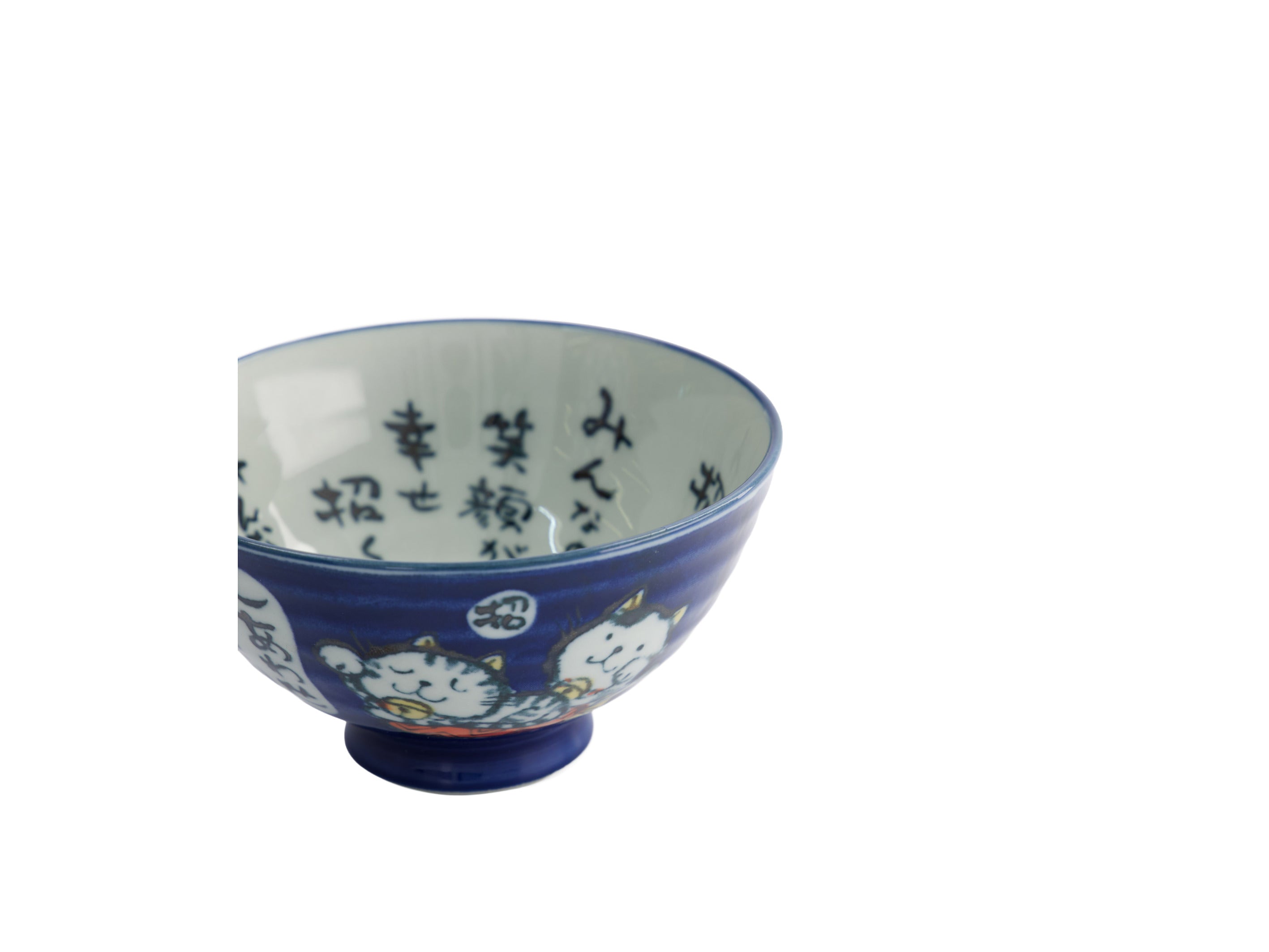 Tokyo Design Kawaii Rice Bowl 11.5x6cm Cat Neko - Blessed Blue
