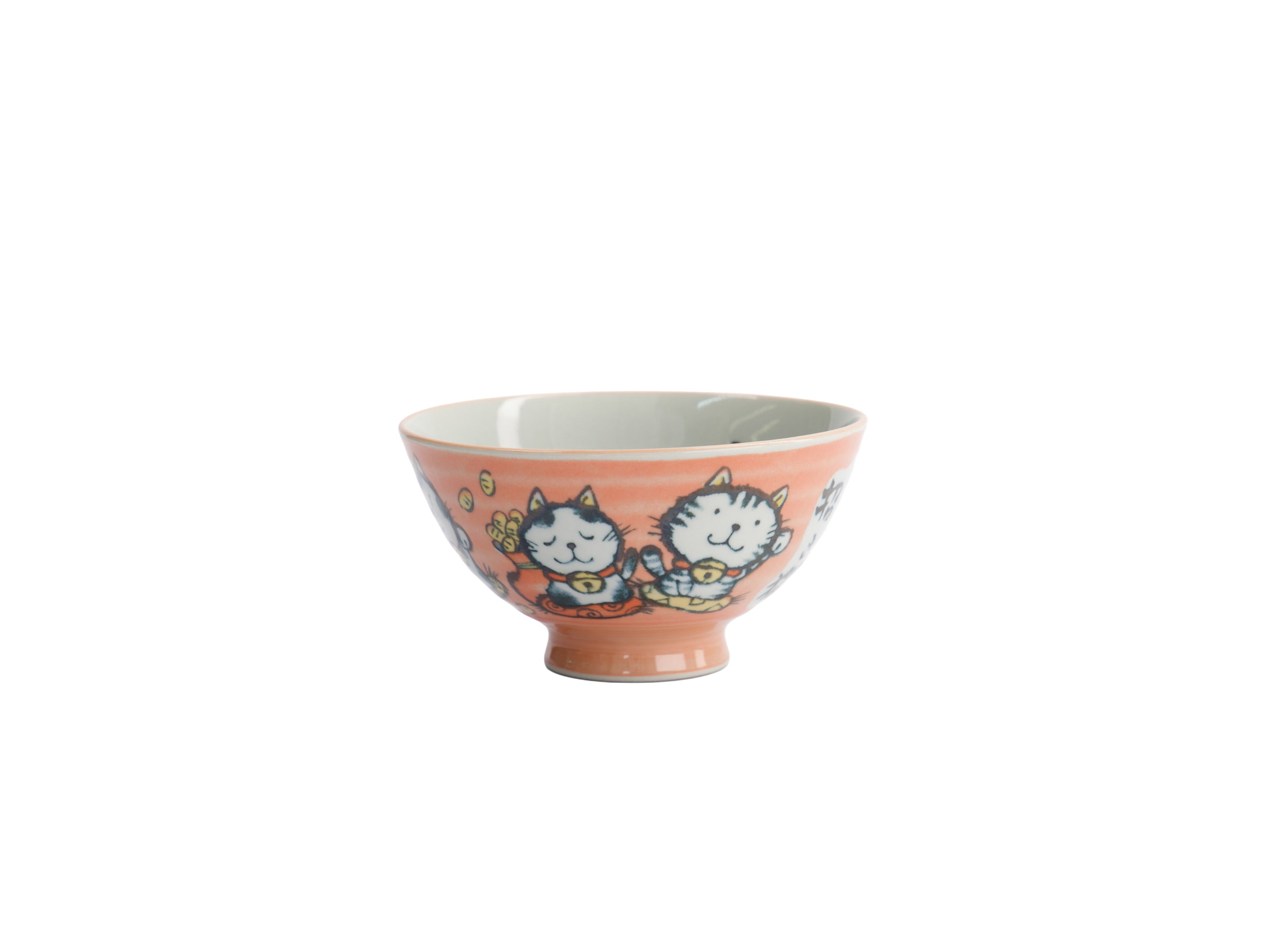 Tokyo Design Kawaii Rice Bowl 11.5x6cm Cat Neko - Blessed Pink