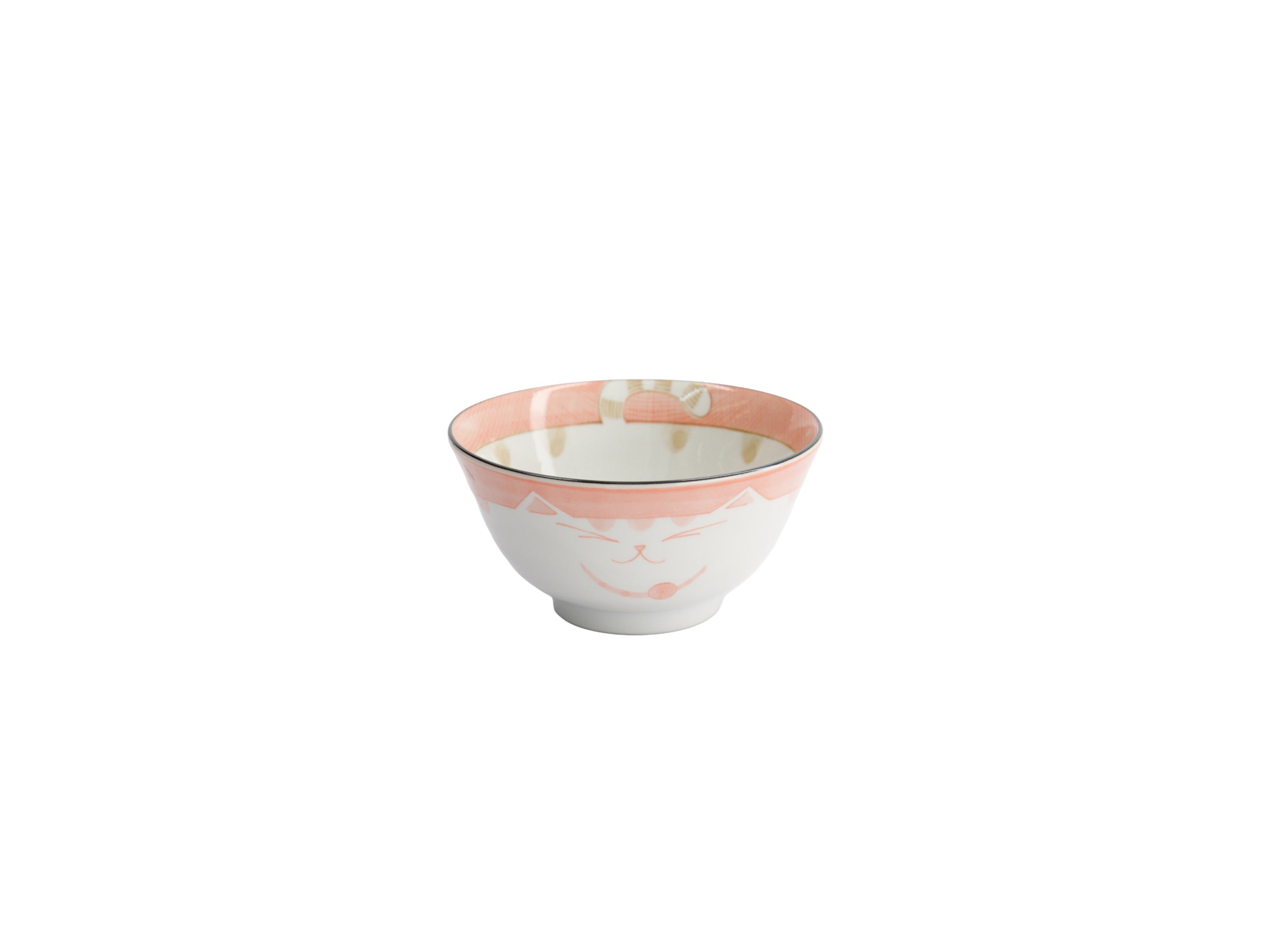 Tokyo Design Kawaii Neko Cat Tayo Bowl 13x6.5cm - Pink