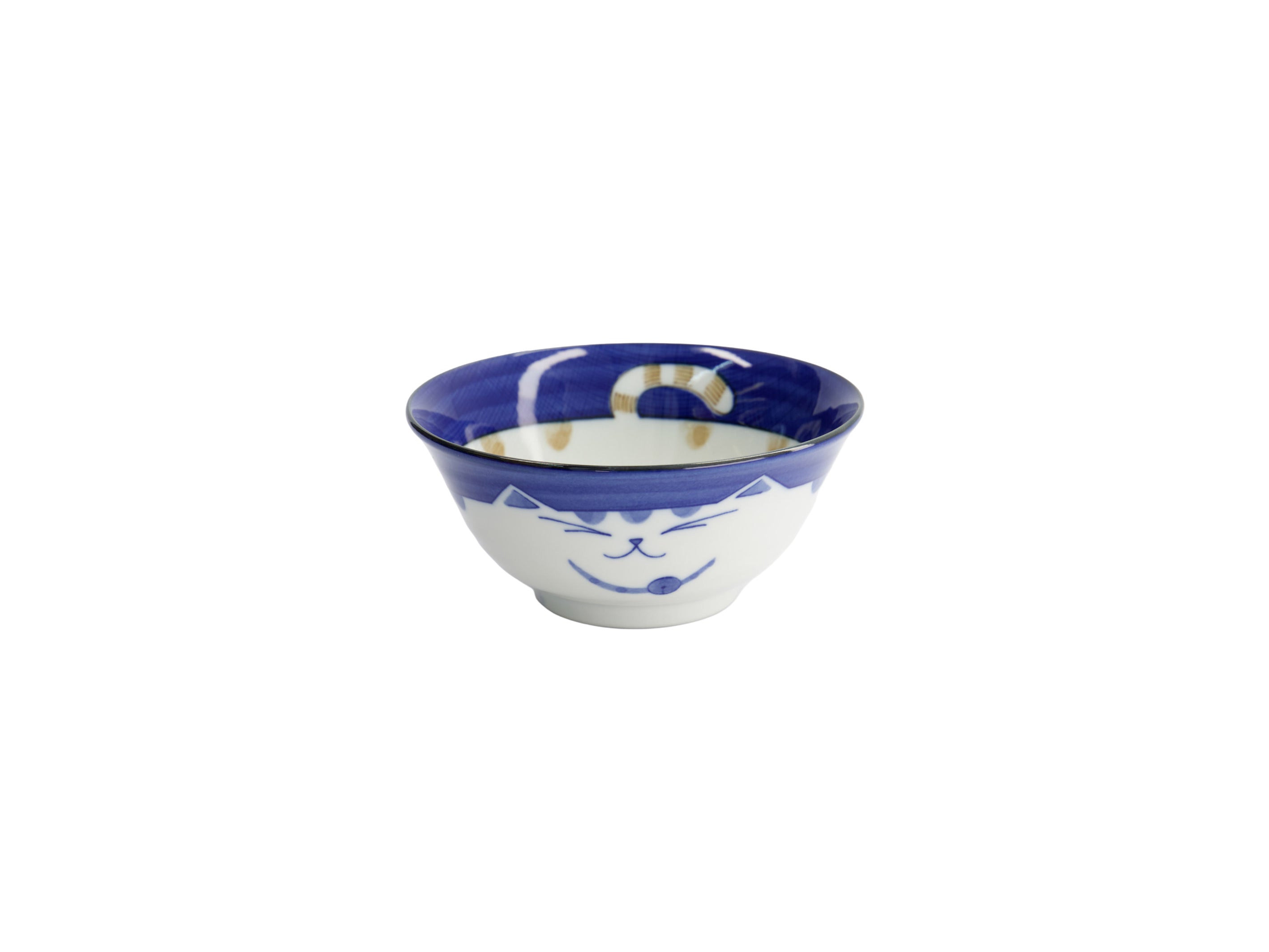 Tokyo Design Kawaii Neko Cat Tayo Bowl 15x7cm - Blue