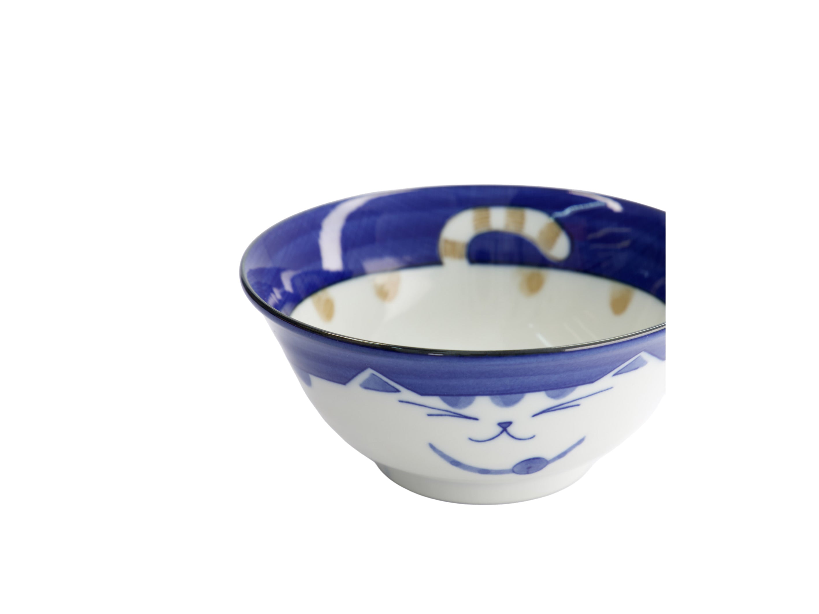 Tokyo Design Kawaii Neko Cat Tayo Bowl 15x7cm - Blue