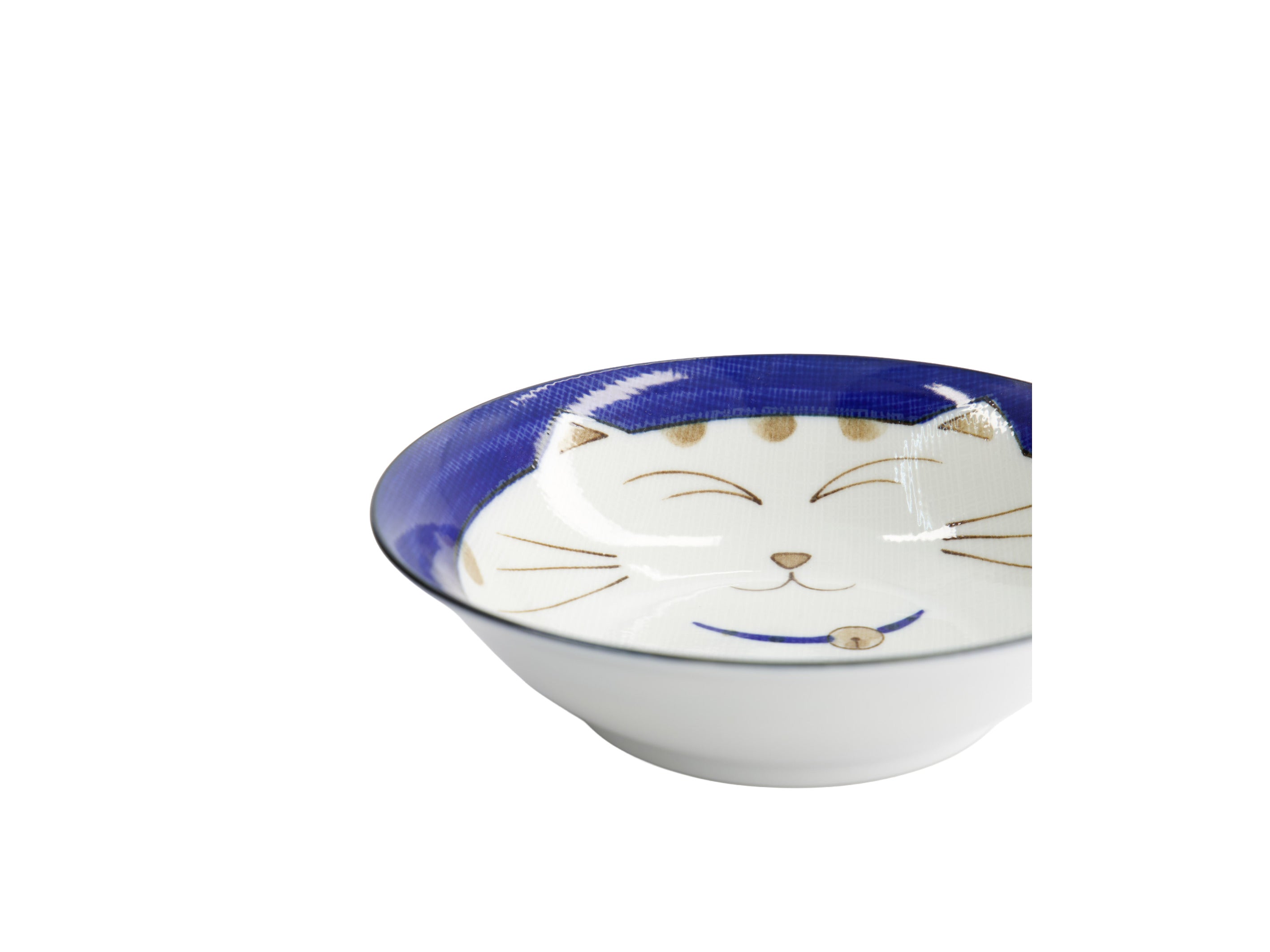 Tokyo Design Kawaii Neko Cat Bowl 16.5x5cm - Blue