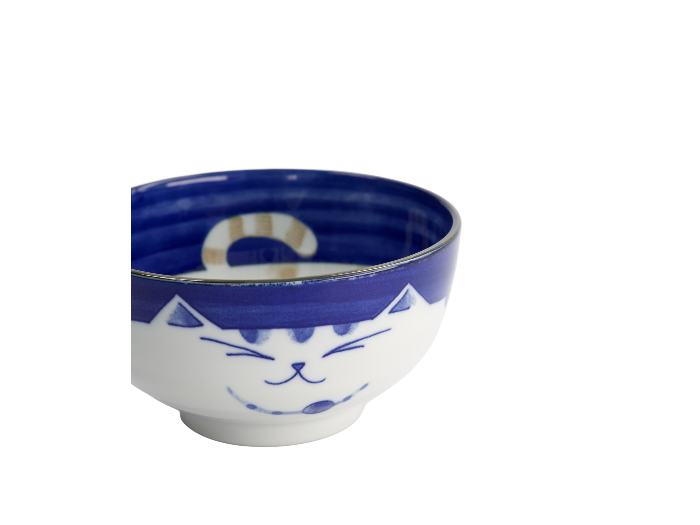 Tokyo Design Kawaii Neko Cat Bowl 16x8.5cm - Blue