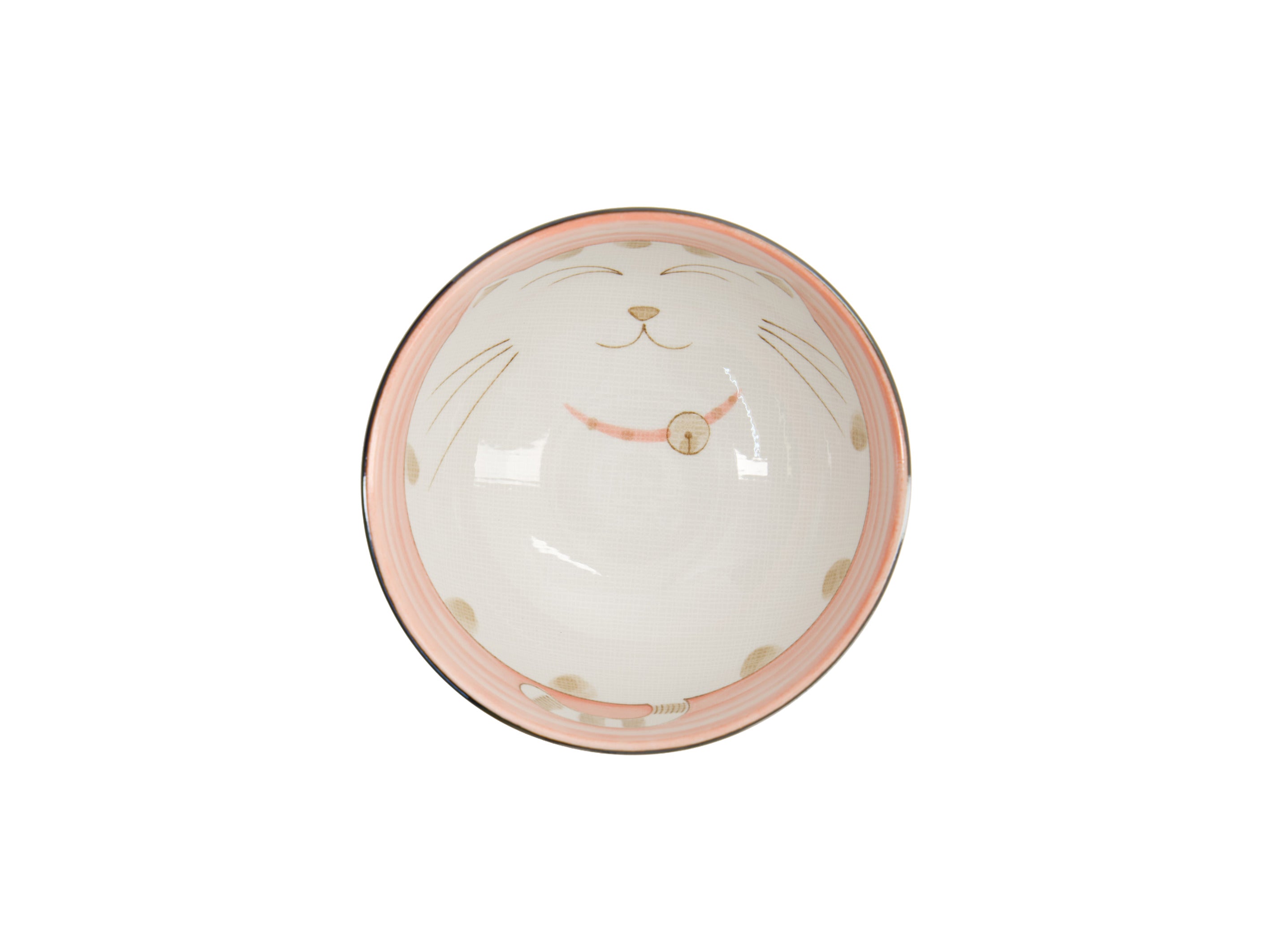 Tokyo Design Kawaii Neko Cat Bowl 16x8.5cm - Pink