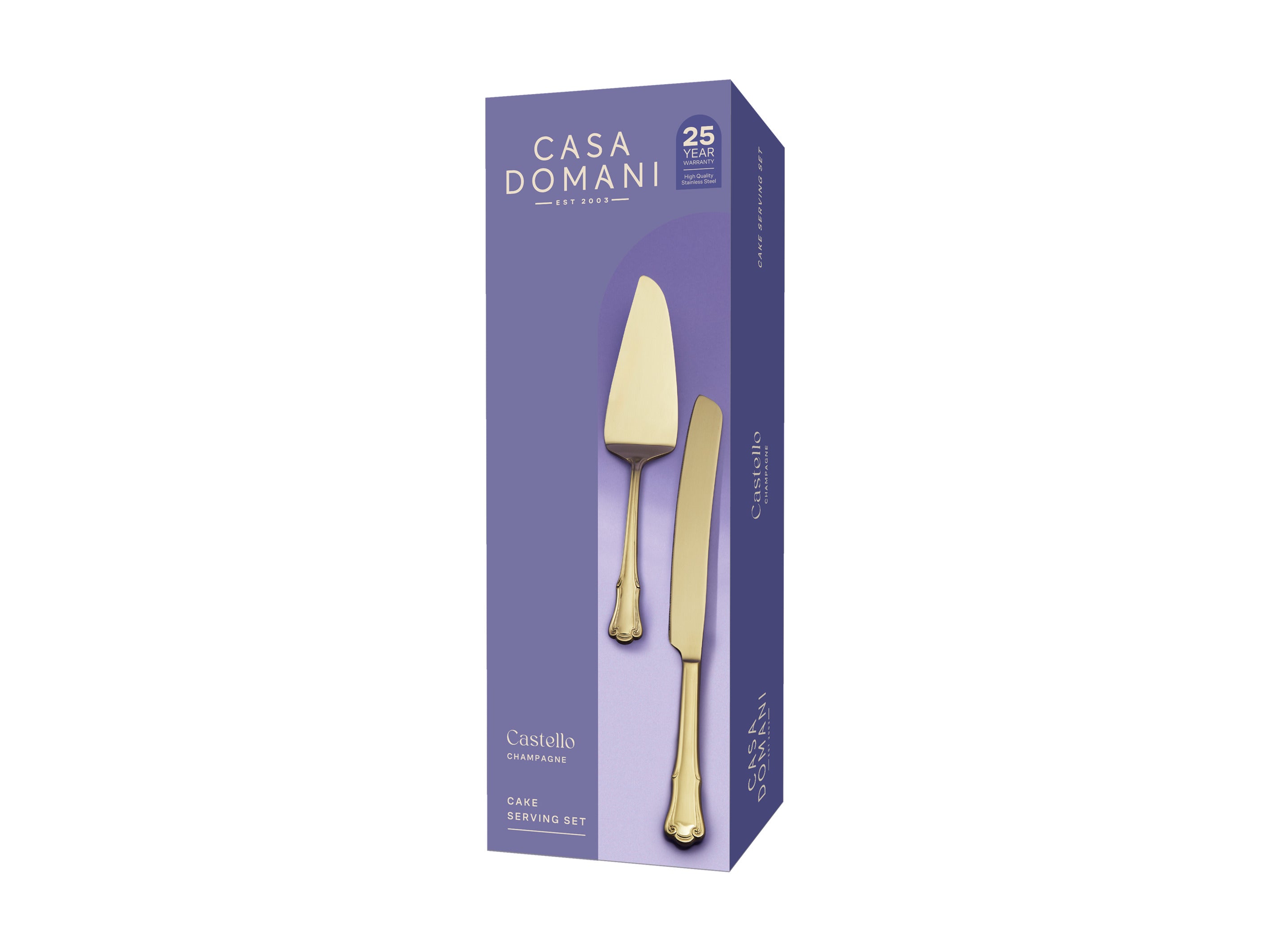 Casa Domani Castello Cake Serving 2pc - Champagne