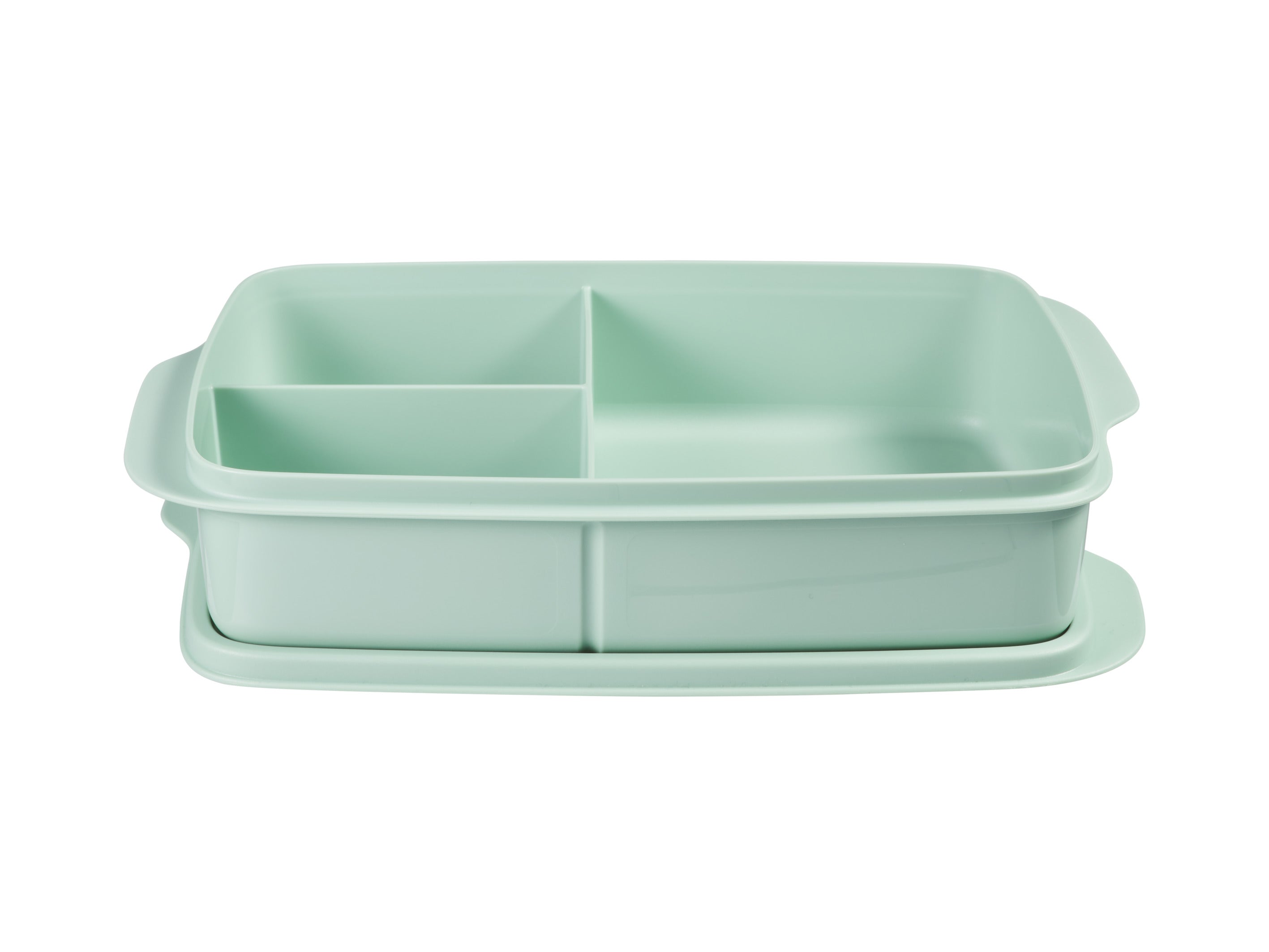 Tupperware Divided Rectangle Lunch Box 1L - Green