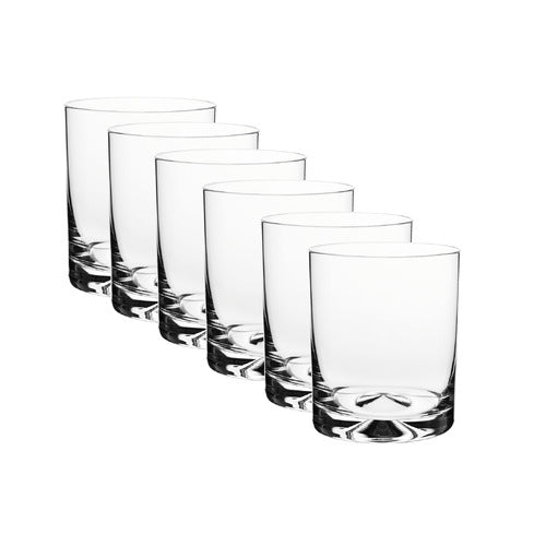 Krosno Triad Double Old Fashion Glasses - Set of 6 Gift Boxed - 350ml (Made in Poland)