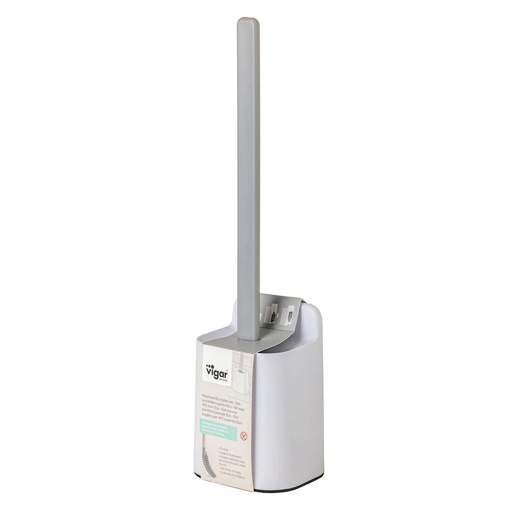 Vigar Essential Eco Wall Mounted Toilet Set 40x7cm - White